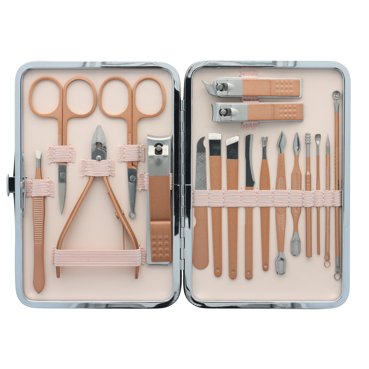 Blackbird Profi-Manik&uuml;re Set 18 tlg. rose - Bild 1