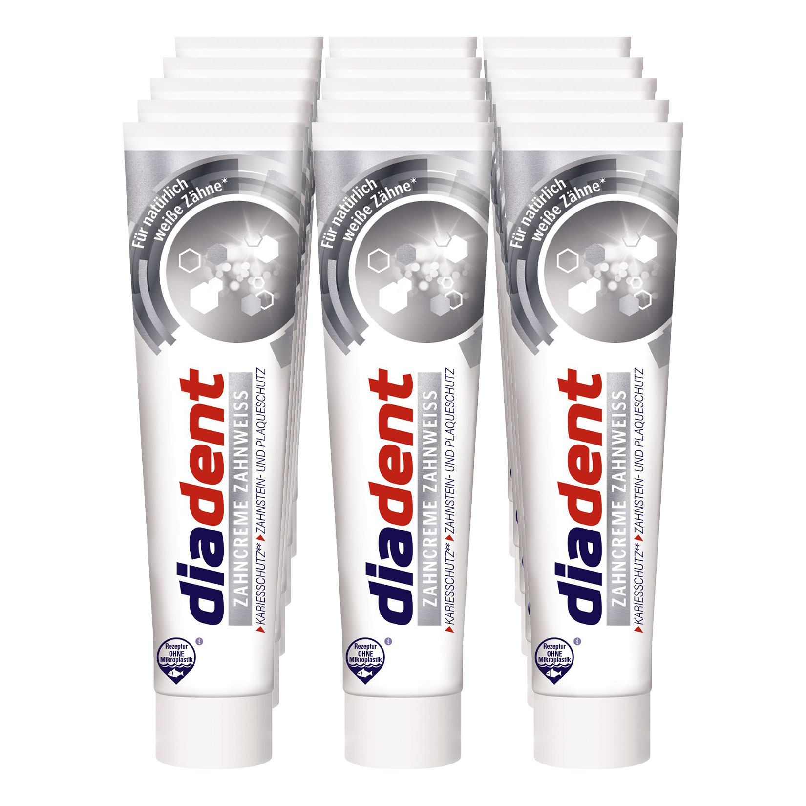 Diadent Zahncreme Zahnweiss 125 ml, 15er Pack - Bild 1