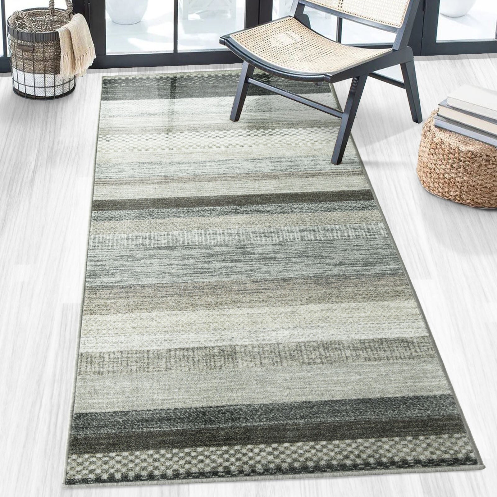 Floordirekt Teppich-Läufer auf Maß Naxos Grau-Anthrazit