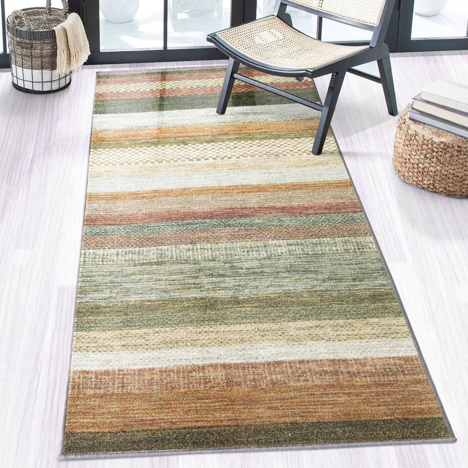 Floordirekt Teppich-Läufer auf Maß Naxos Beige-Rot