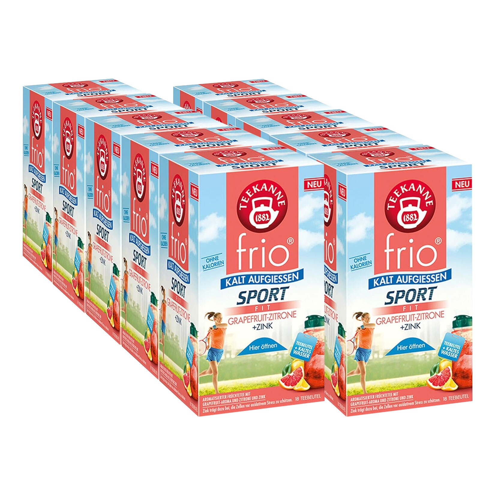 TEEKANNE frio Sport Fit Grapefruit-Zitrone 45g, 10er Pack - Bild 1