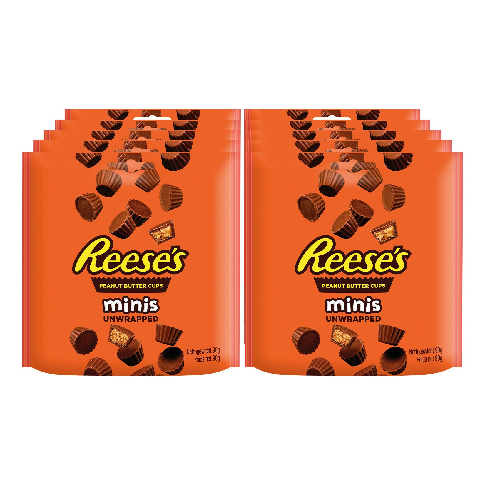 Reeses Peanut Butter Cup Minis 90g, 10er Pack - Bild 1