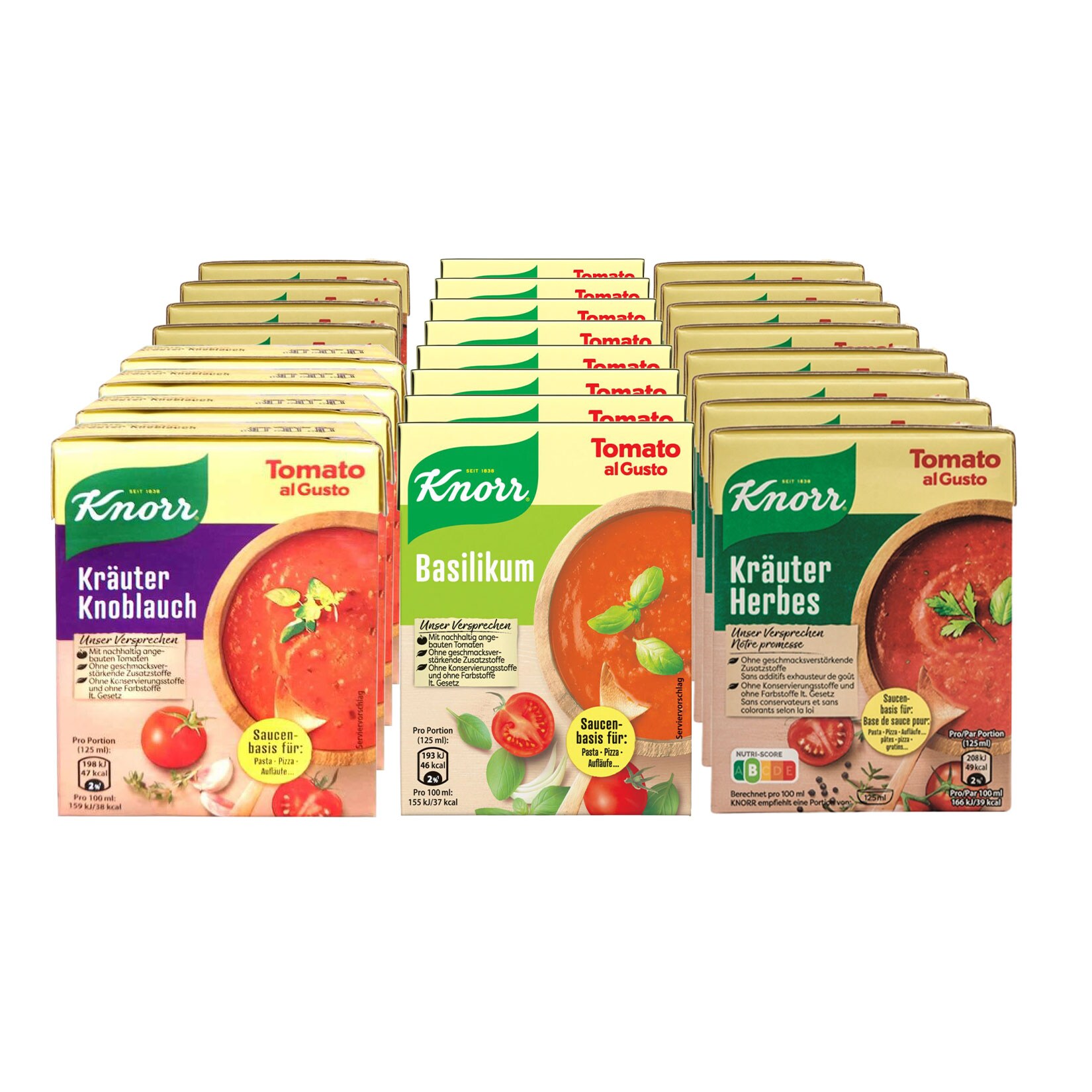 Knorr Tomate al Gusto 370g verschiedene Sorten, 24er Pack - Bild 1