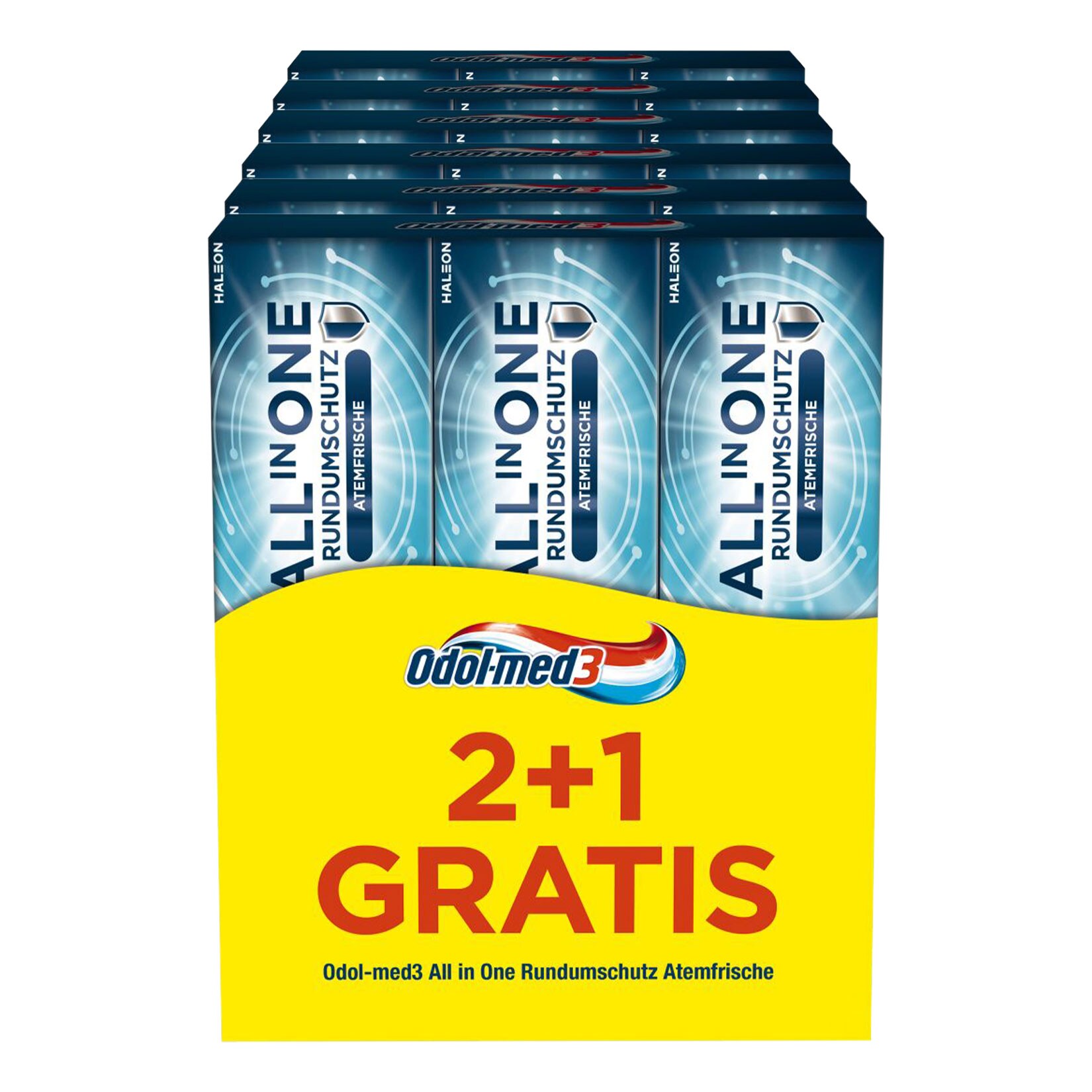 Odol Med 3 All in One atemfrische 2 x 75ml + 1 Gratis, 6er Pack - Bild 1