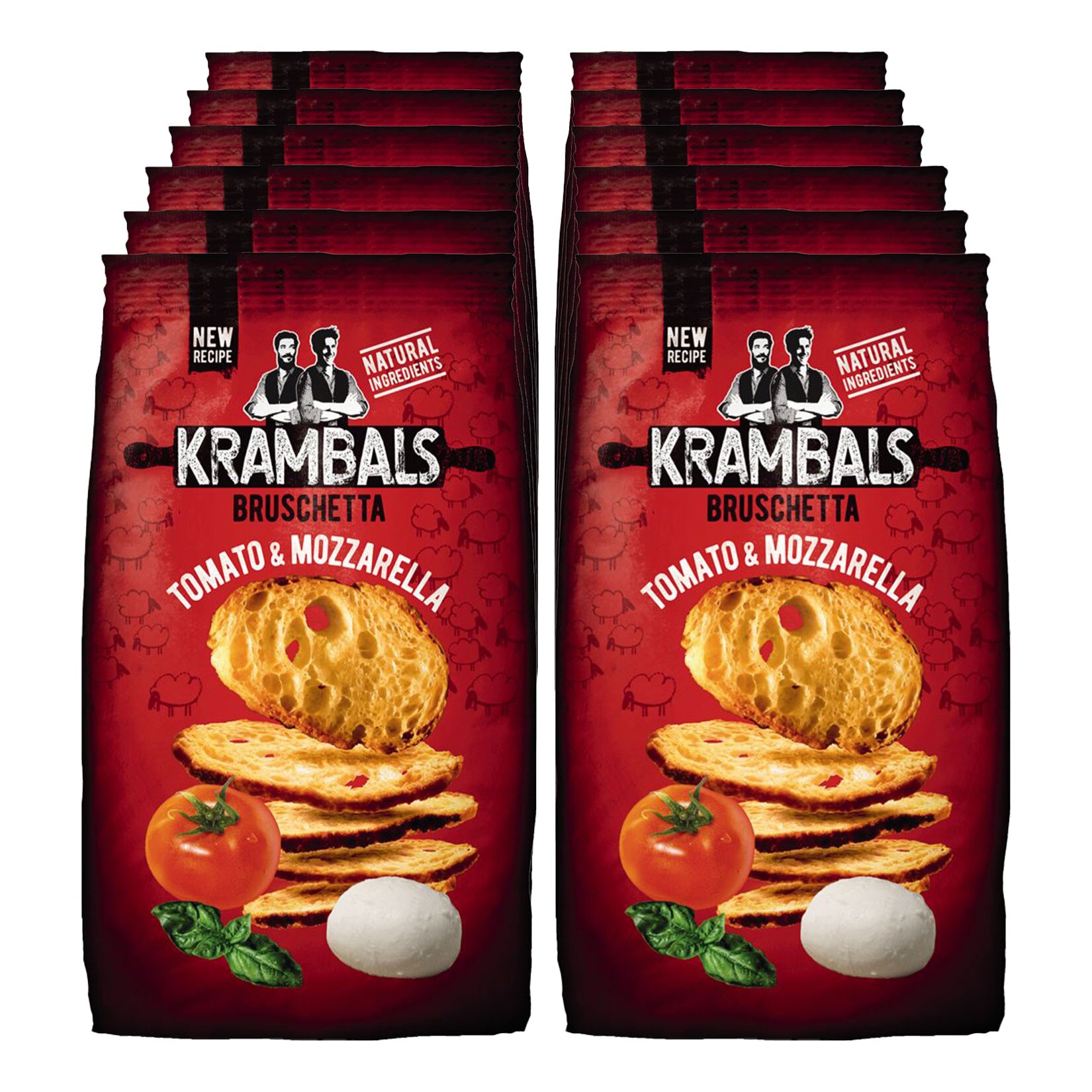 Krambals Brotchips Tomate & Mozzarela 70 g, 12er Pack - Bild 1