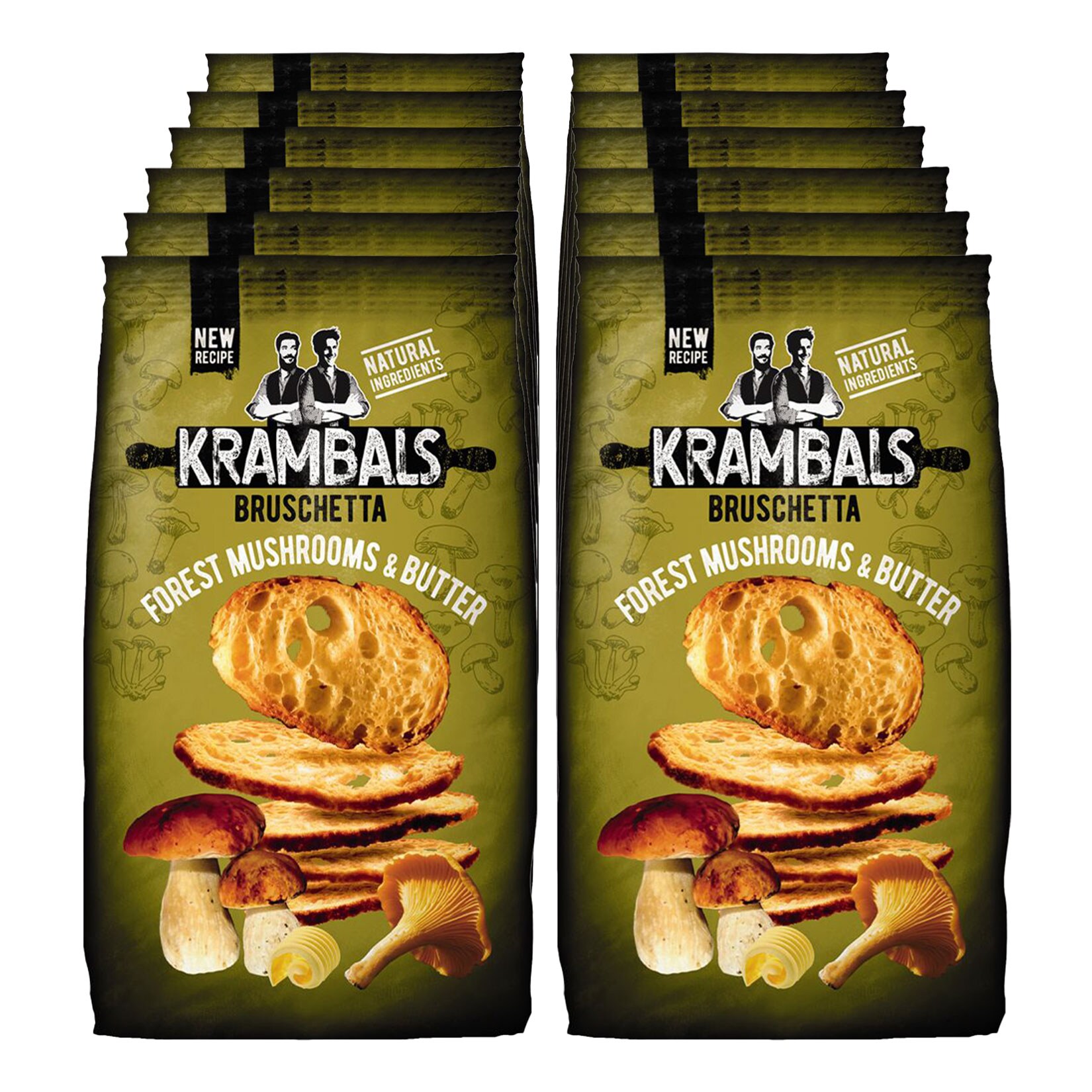 Krambals Brotchips Waldpilz und Buttergeschmack 70 g, 12er Pack - Bild 1