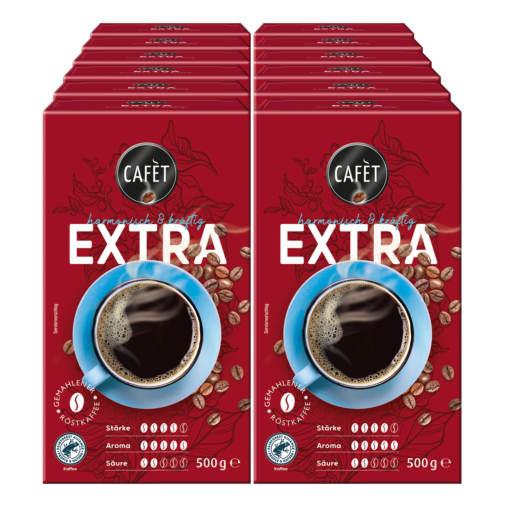 Cafet R&ouml;stkaffee Extra 500 g, 12er Pack - Bild 1