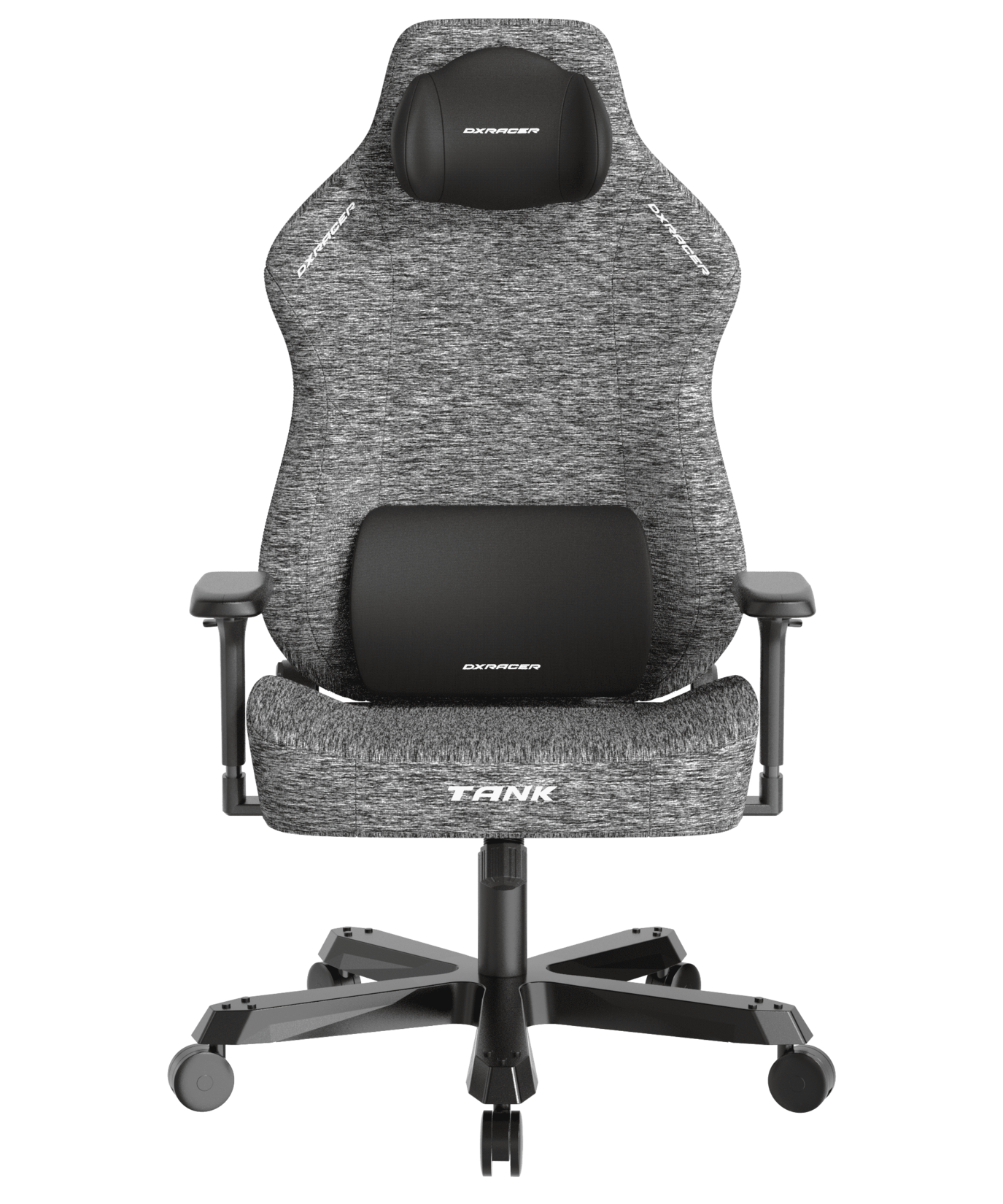 DXRacer Gaming Stuhl, GC/XXLTM23FBE/G, TANK Serie, Stoffbezug grau meliert, 180kg | 04260496574256
