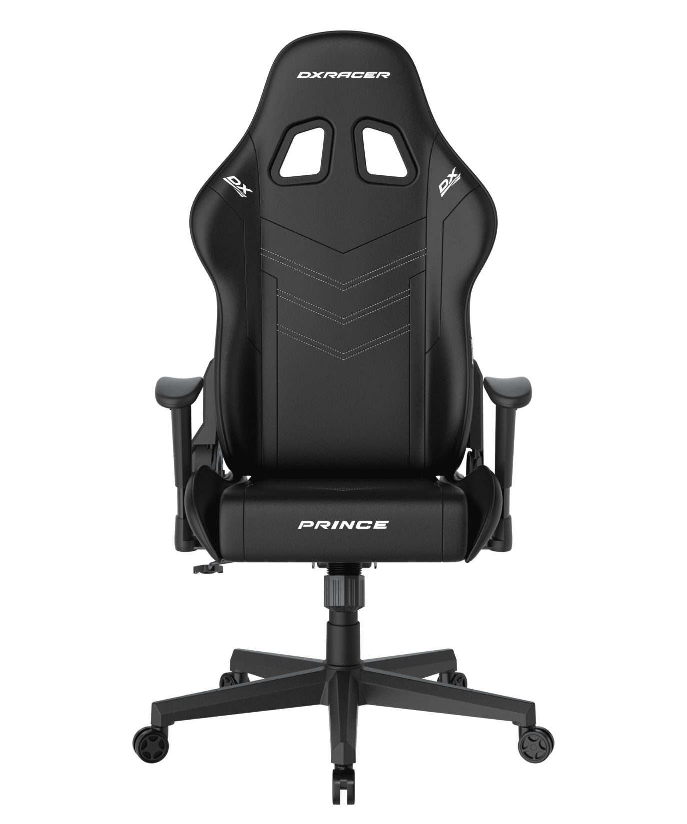 DXRacer Gaming Stuhl, GC/LPF132LTC/N.W, PRINCE Serie, Kunstleder schwarz mit weißen Nähten | 04260496574164
