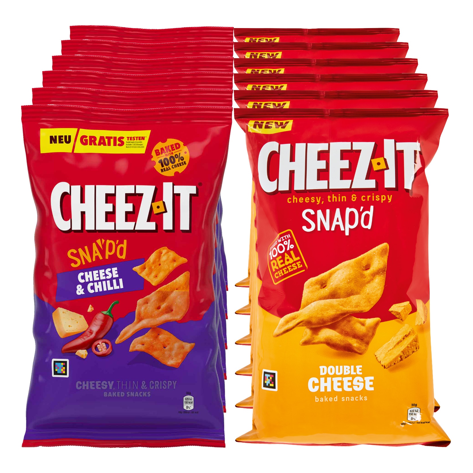 Kellogg's Cheez-It snap'd verschiedene Sorten 120 g, 14er Pack - Bild 1