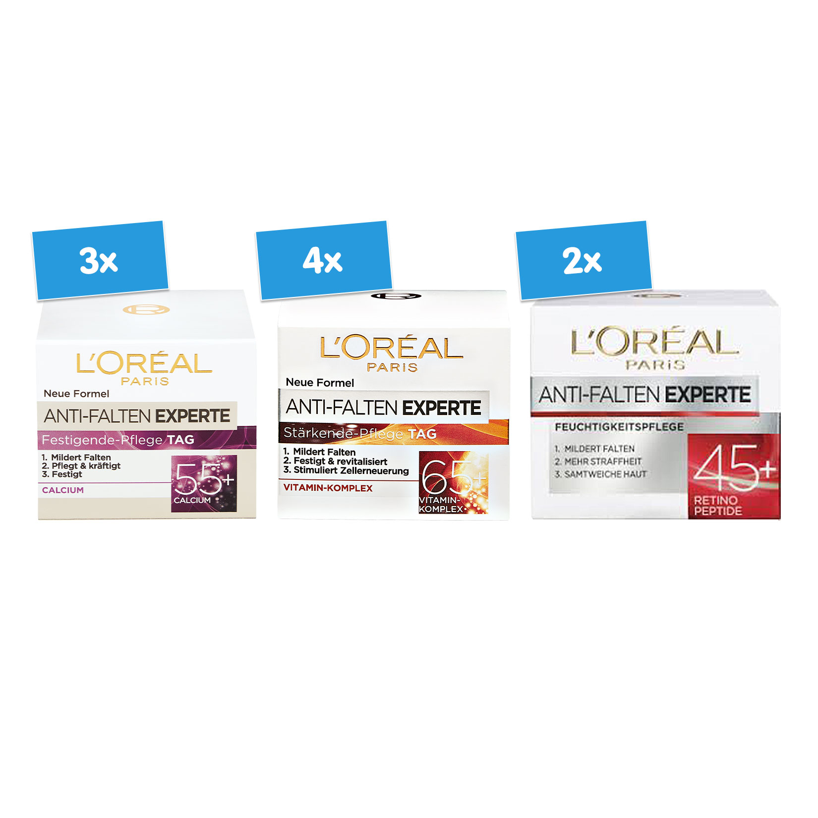 Loreal Creme Anti Falten Expert 50ml sortiert, 9er Pack - Bild 1