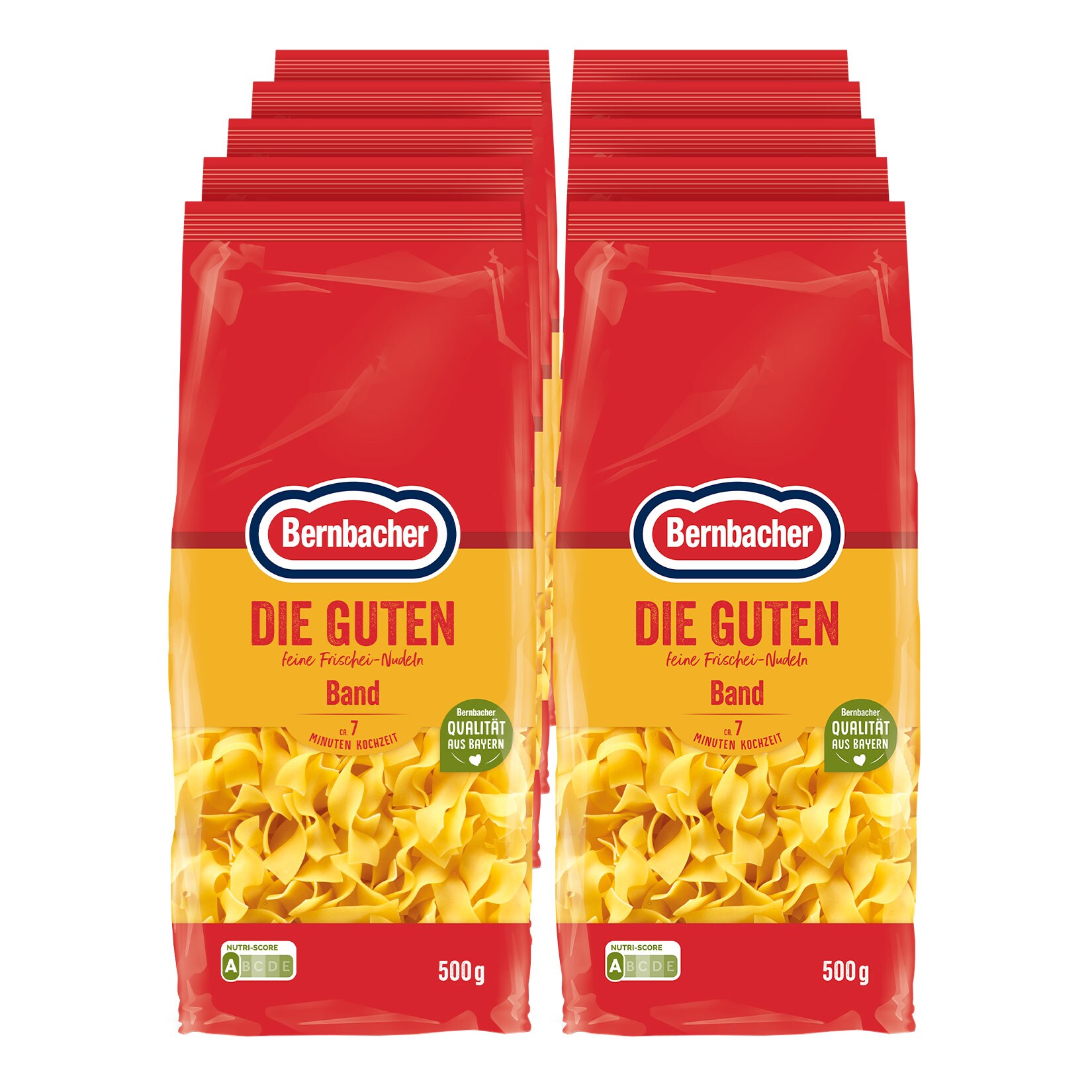 Bernbacher Die Guten Bandnudeln 500g, 10er Pack | 04000470132030