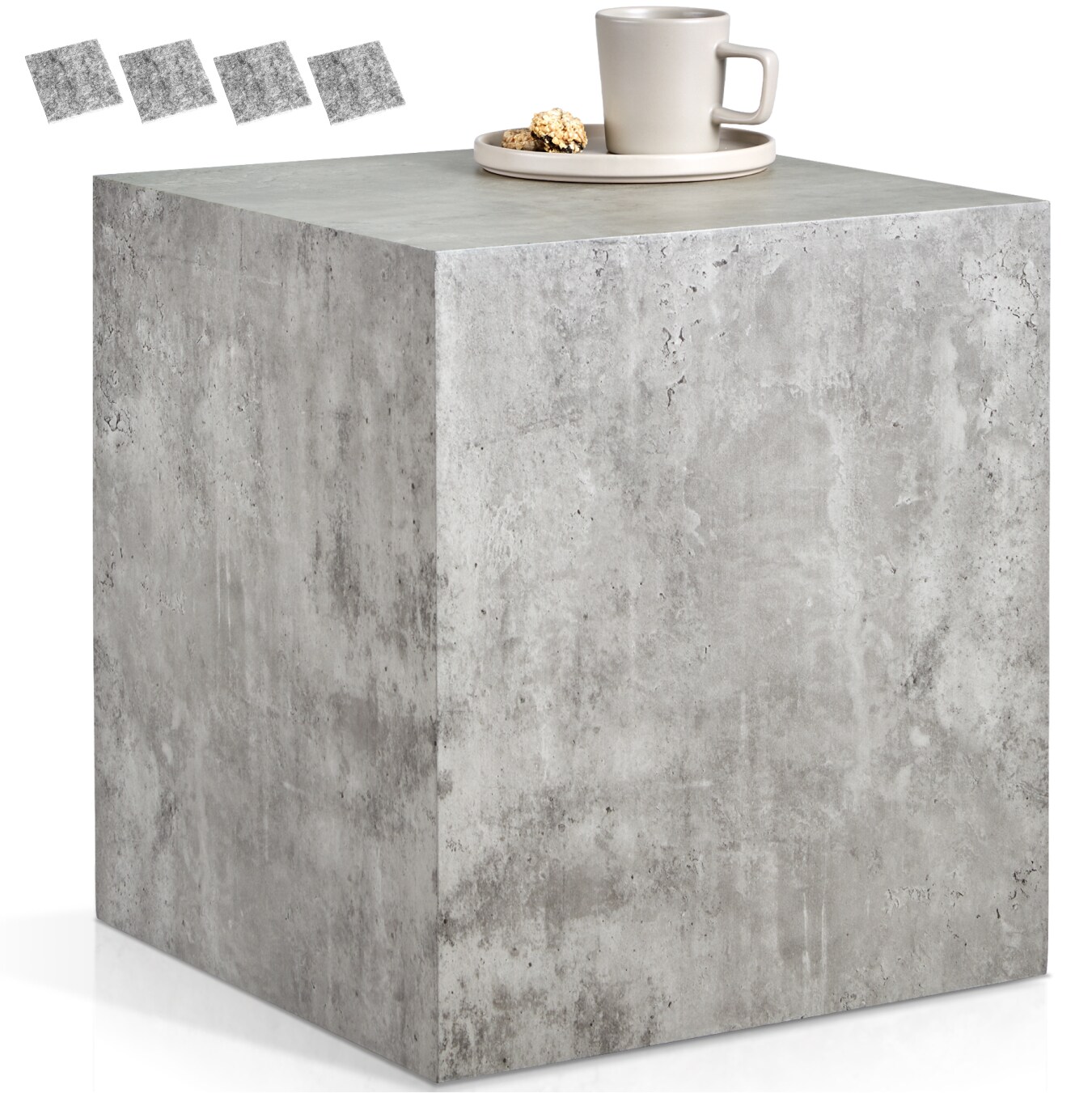 tectake® Couchtisch, minimalistisches Design, keine Montage, inkl. Bodenschoner, Belastbarkeit 45 kg