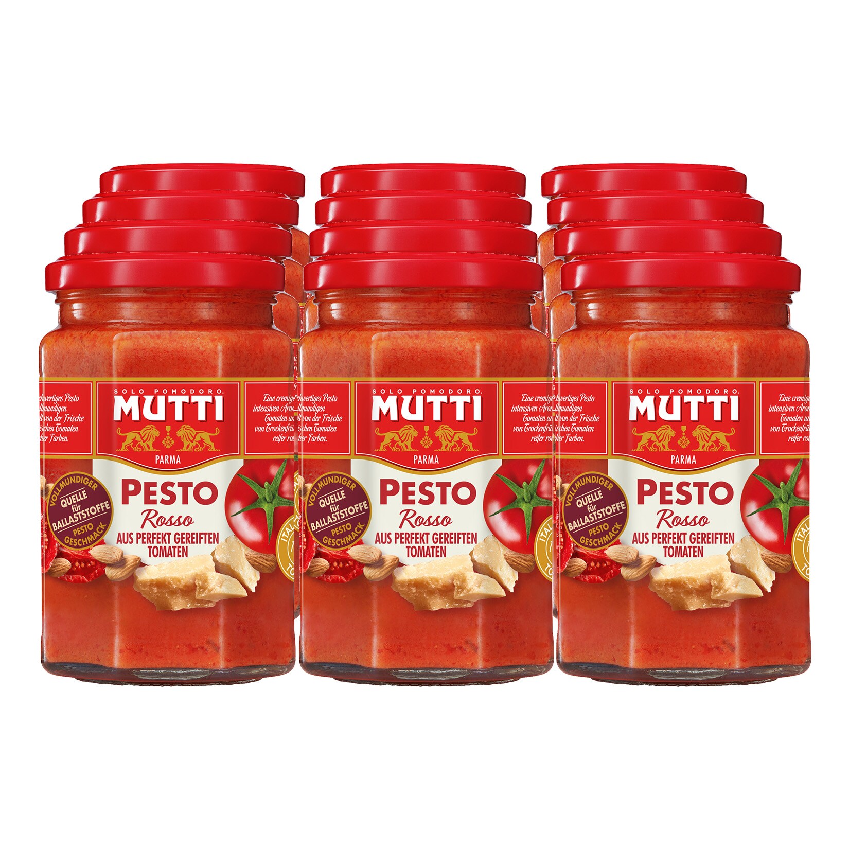 Mutti Tomatenpesto Rosso 180g, 12er Pack - Bild 1