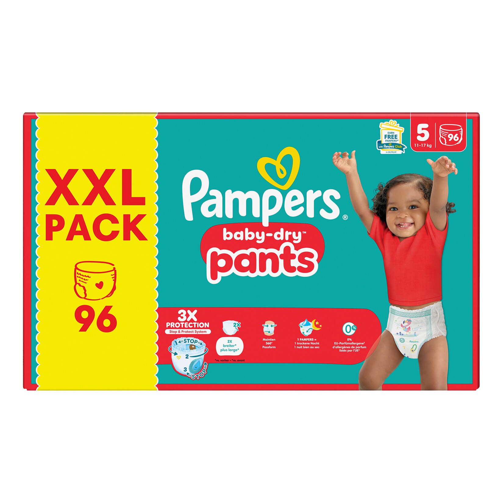 Pampers Baby Dry Pants Gr.5 Junior 12-17kg XXL Pack 96 St&uuml;ck - Bild 1