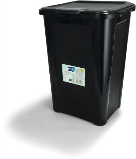 Priva M&uuml;lleimer (schwarz / Deckel grau) - Bild 1
