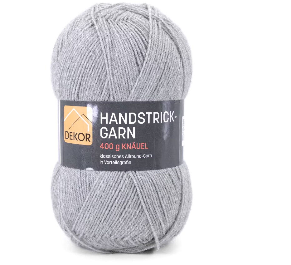 Handstrickgarn Gro&szlig;kn&auml;uel 400 g - silber - Bild 1