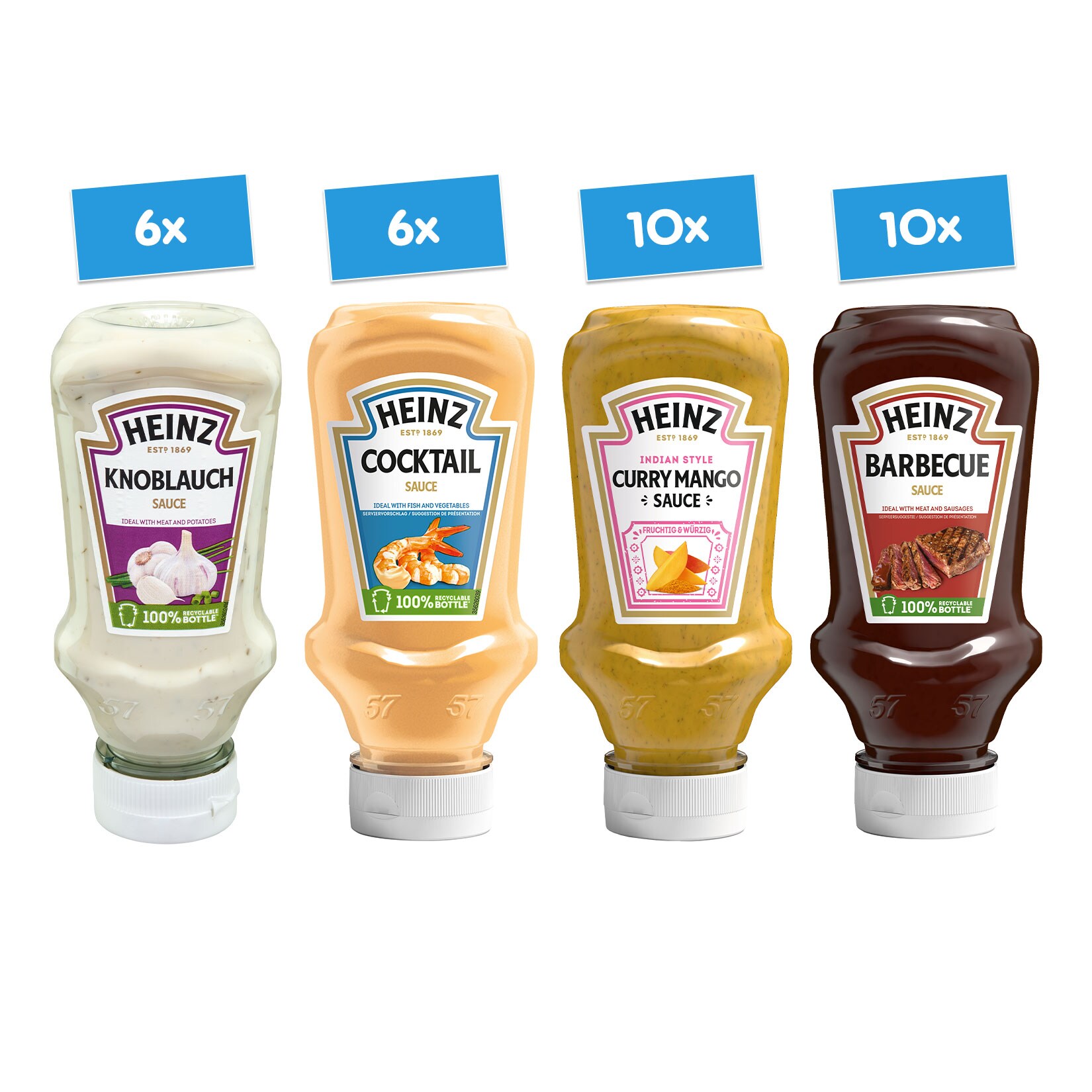 Heinz Feinkost Saucen verschiedene Sorten 220 ml, 32er Pack | 08715700129570