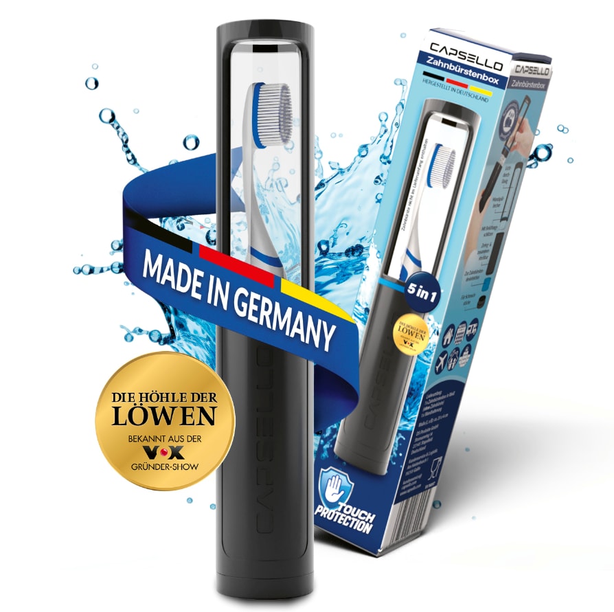 Capsello Zahnb&uuml;rstenbox schwarz - Bild 1