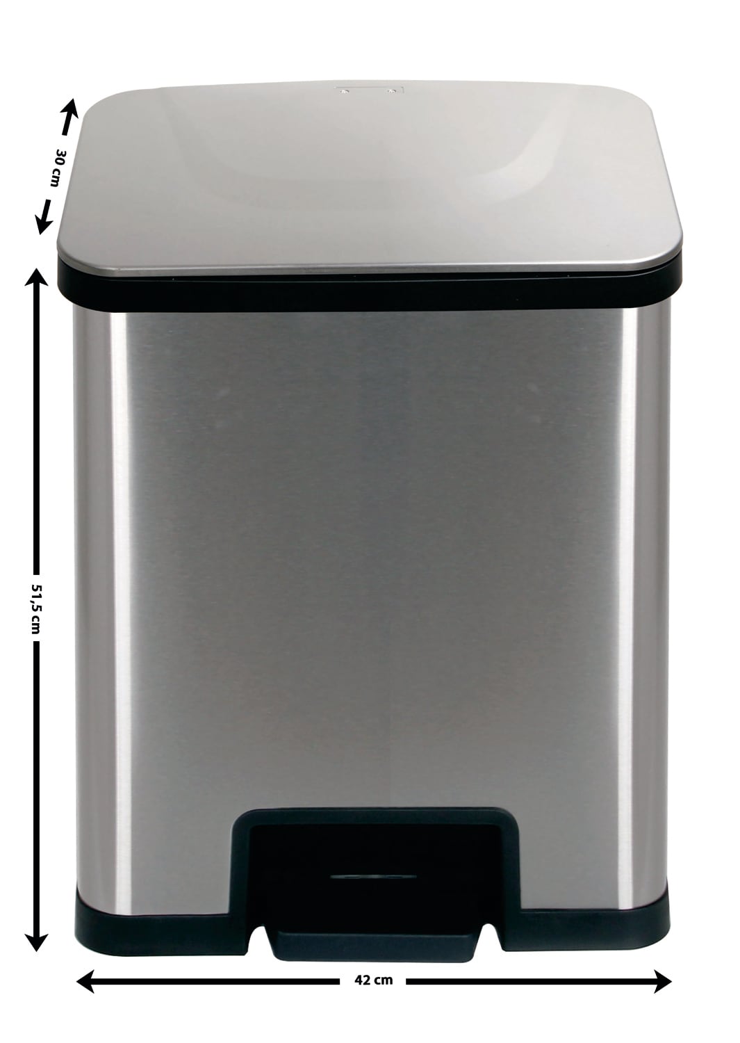 Tretabfalleimer "POWERSTEP" 38L - INOX - Bild 1