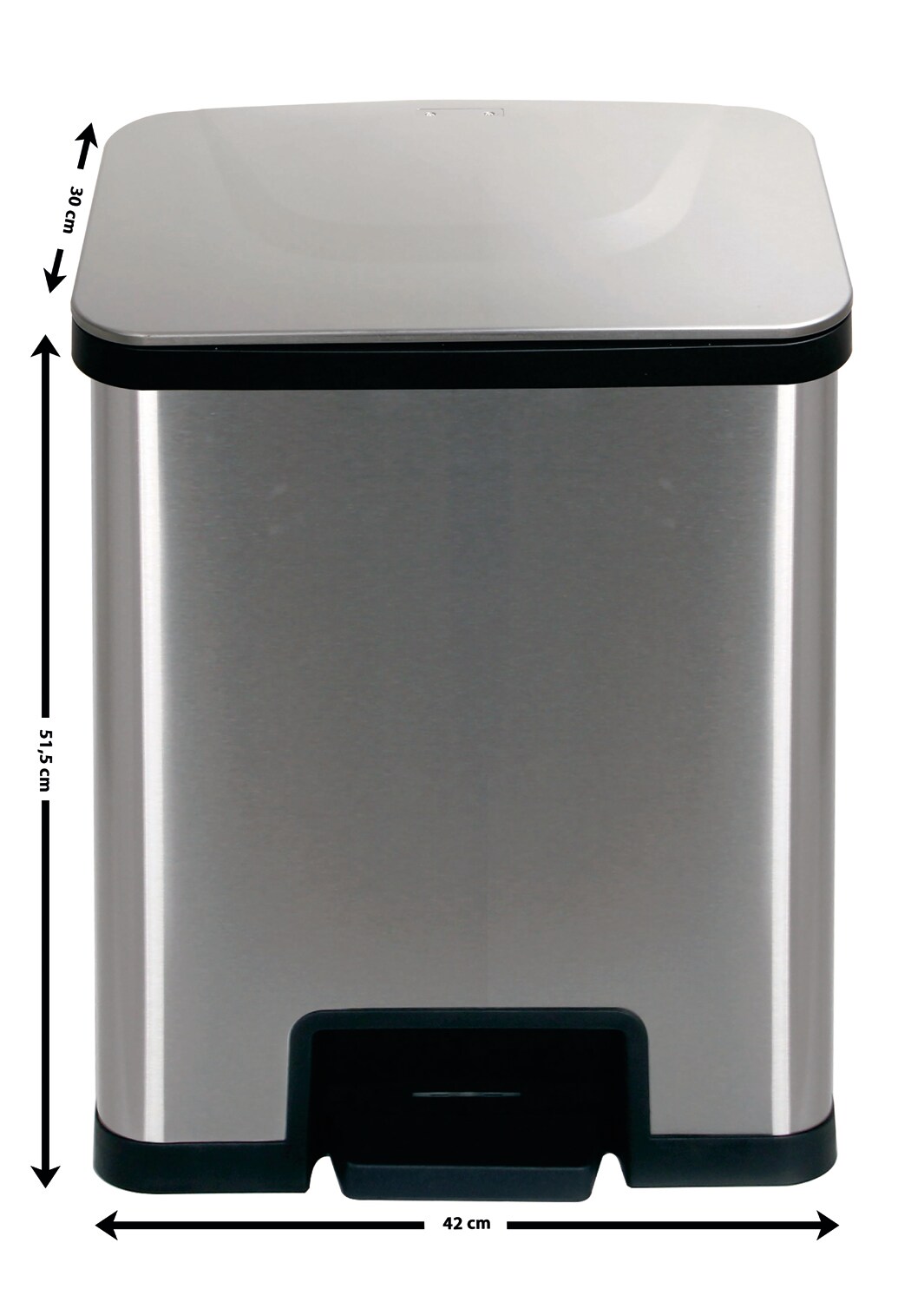 Tretabfalleimer "POWERSTEP" 38L - INOX