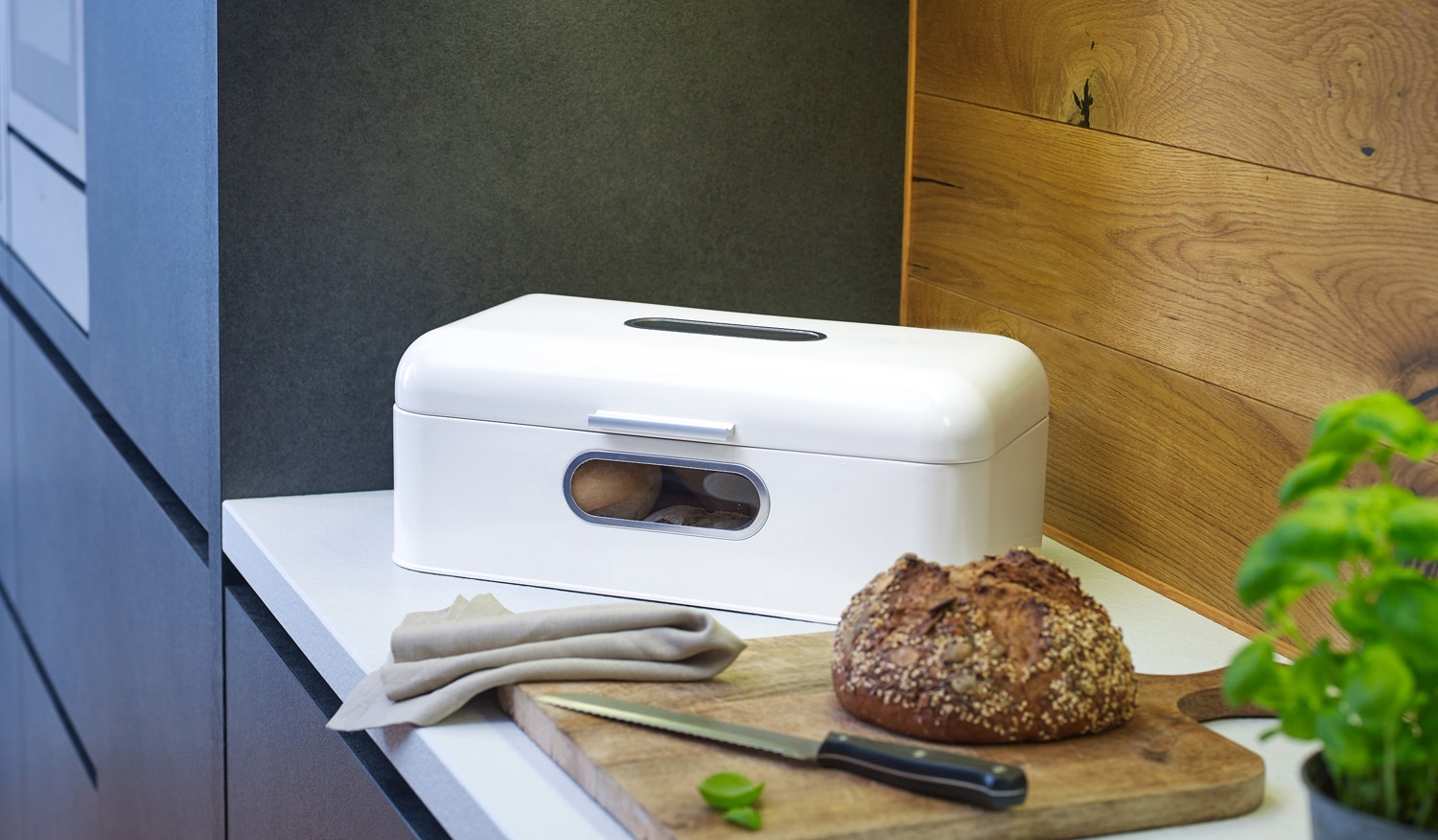 Retro-Brotkasten aus Metall "big" - wei&szlig; - Bild 1
