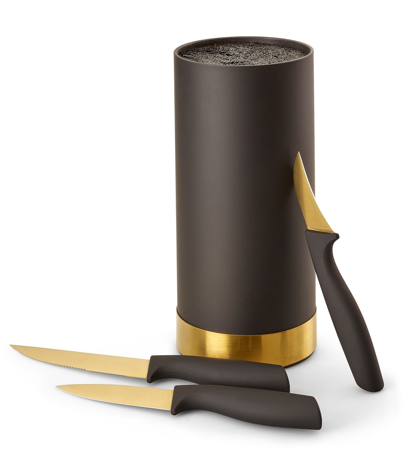 K&uuml;chenmesser Set 4tlg - gold mattiert - Bild 1