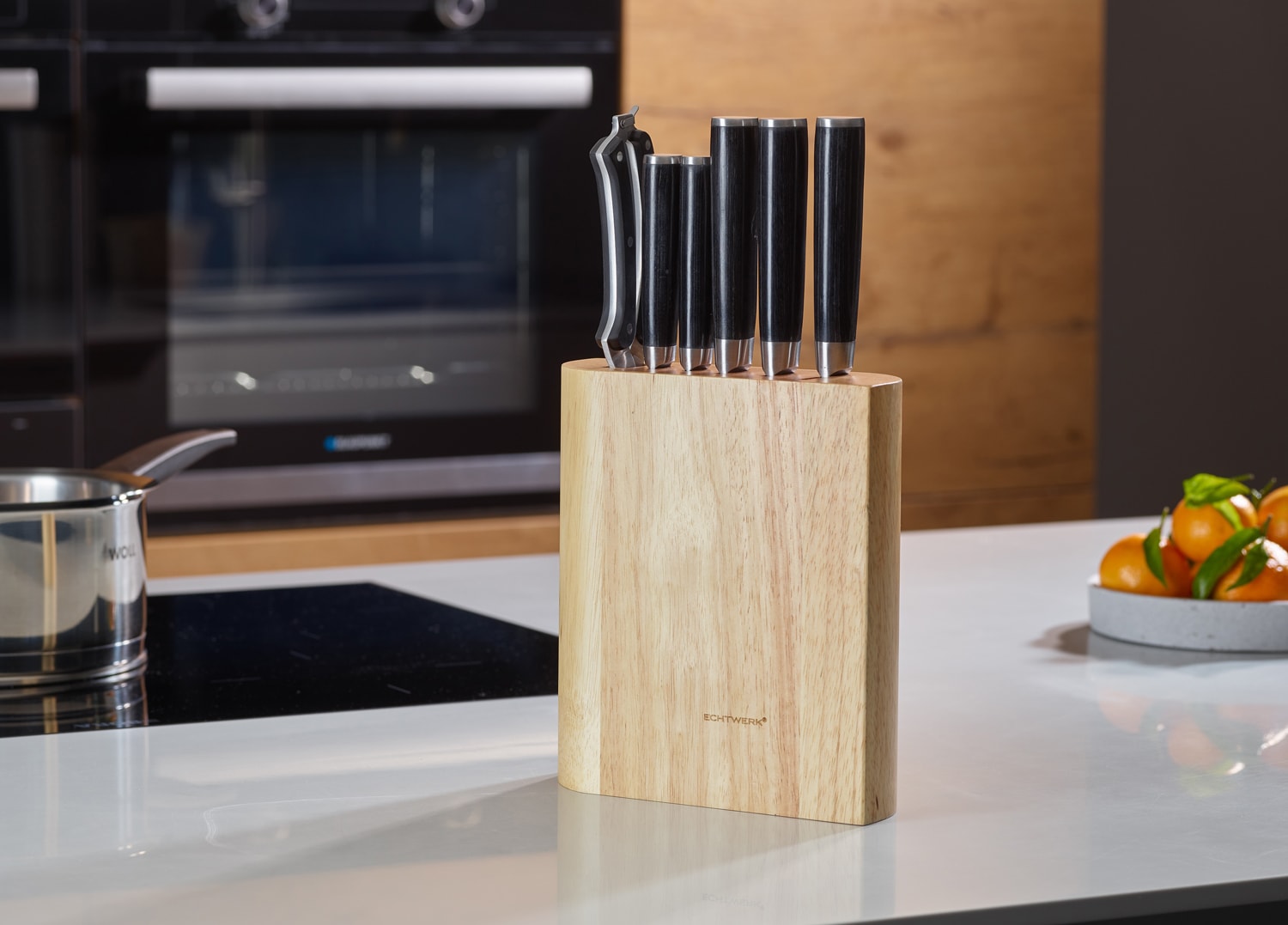 Damast-Messerblock 7tlg inkl. Schere - Bild 1