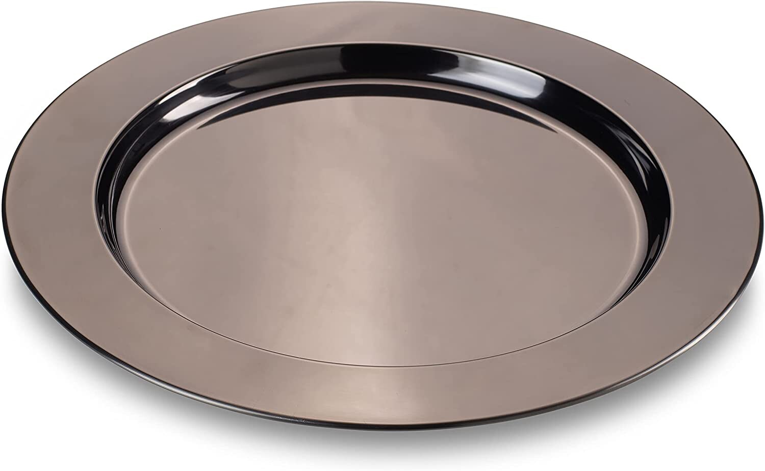 Platzteller Set 2tlg Edelstahl - schwarz - Bild 1