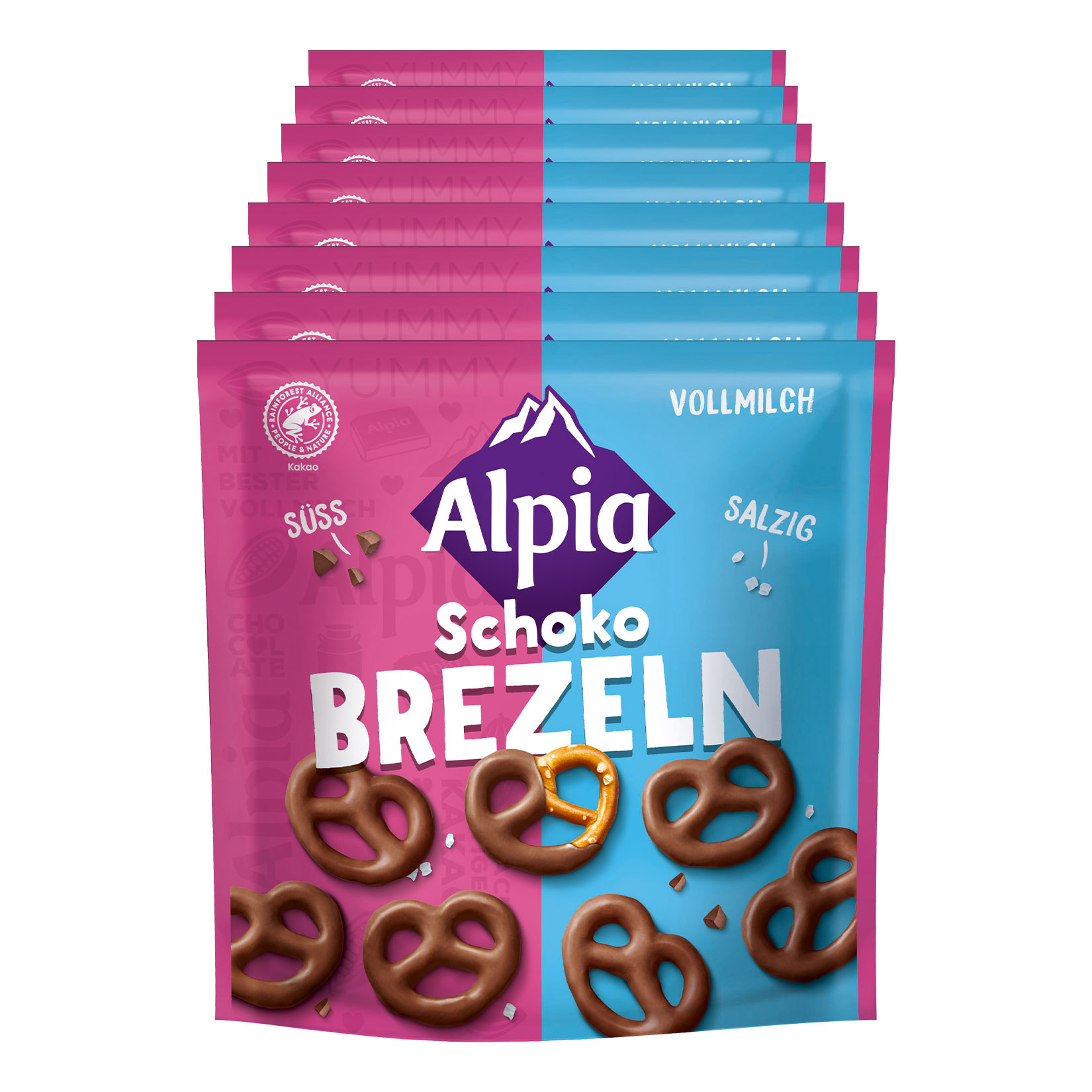 Alpia Schoko Brezeln Vollmilch 140 g, 8er Pack - Bild 1