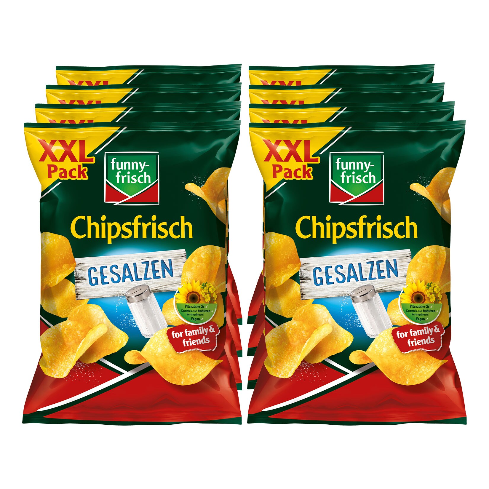 funny-frisch Chipsfrisch gesalzen 215 g, 8er Pack - Bild 1
