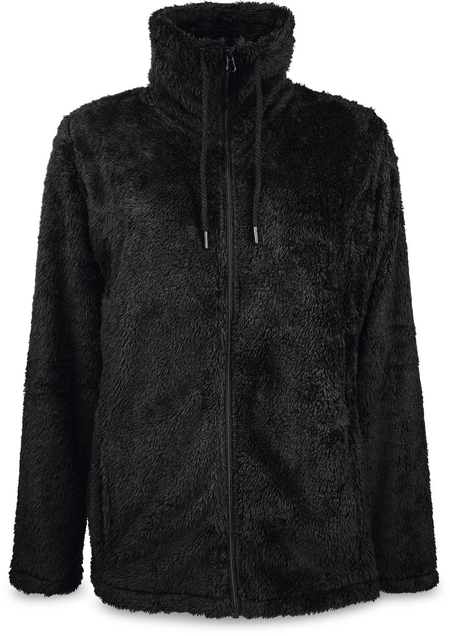 Damen Teddy Fleecejacke, schwarz, Gr. XXL - Bild 1