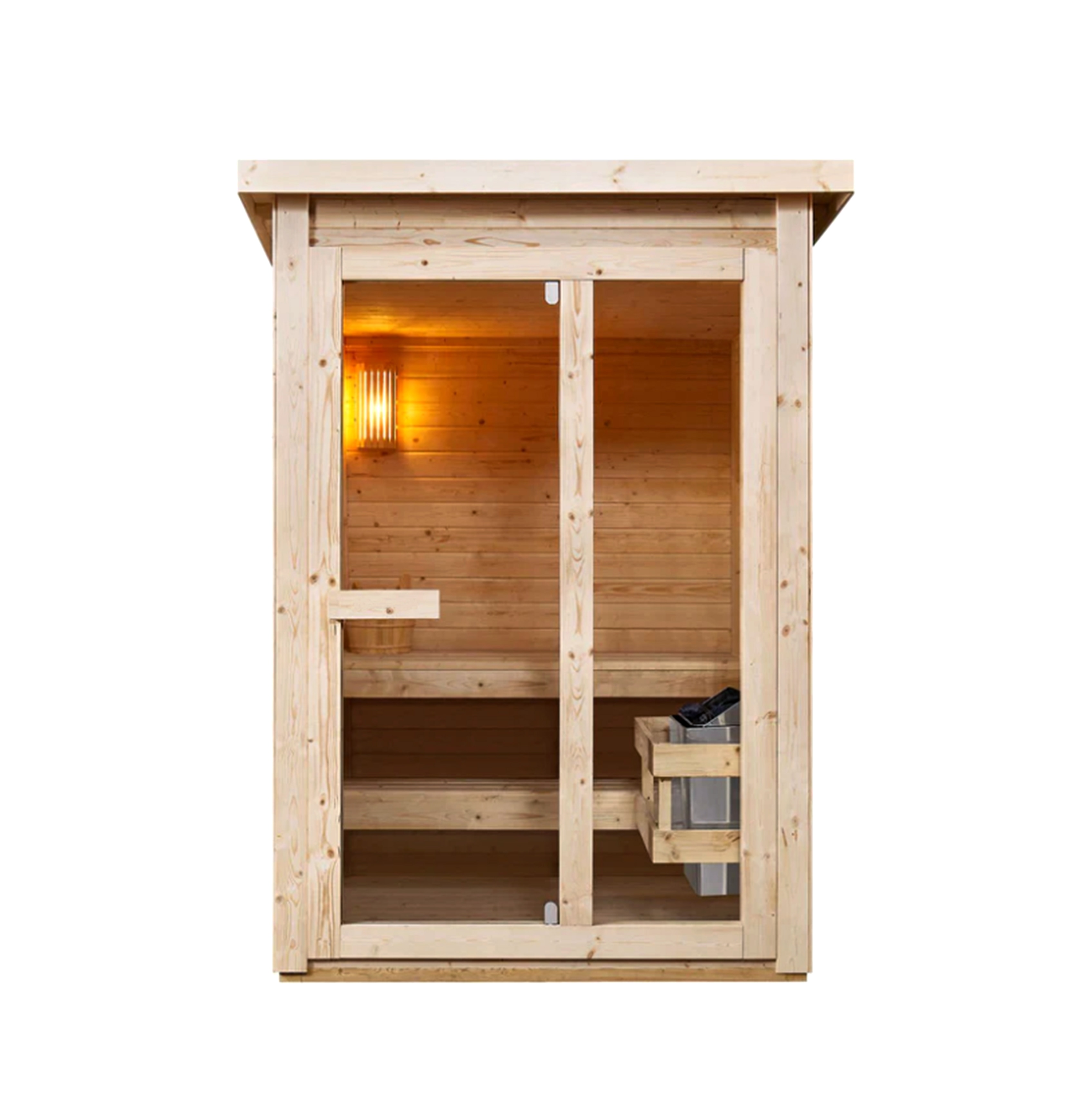 HELSINKI Au&szlig;ensauna f&uuml;r 2-3 P. 165x175x218,9 cm (Bausatz) - Bild 1