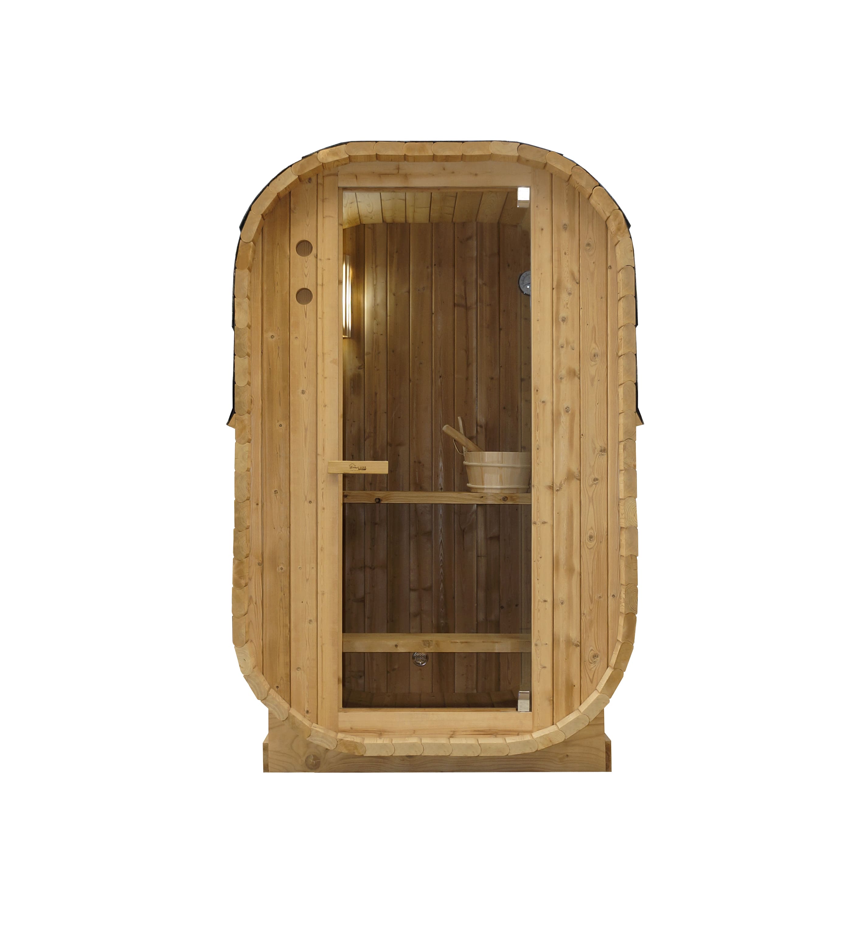 LINDHOLM Au&szlig;enSauna f&uuml;r 1-2 P. 128,2x120x194 cm (Bausatz) - Bild 1