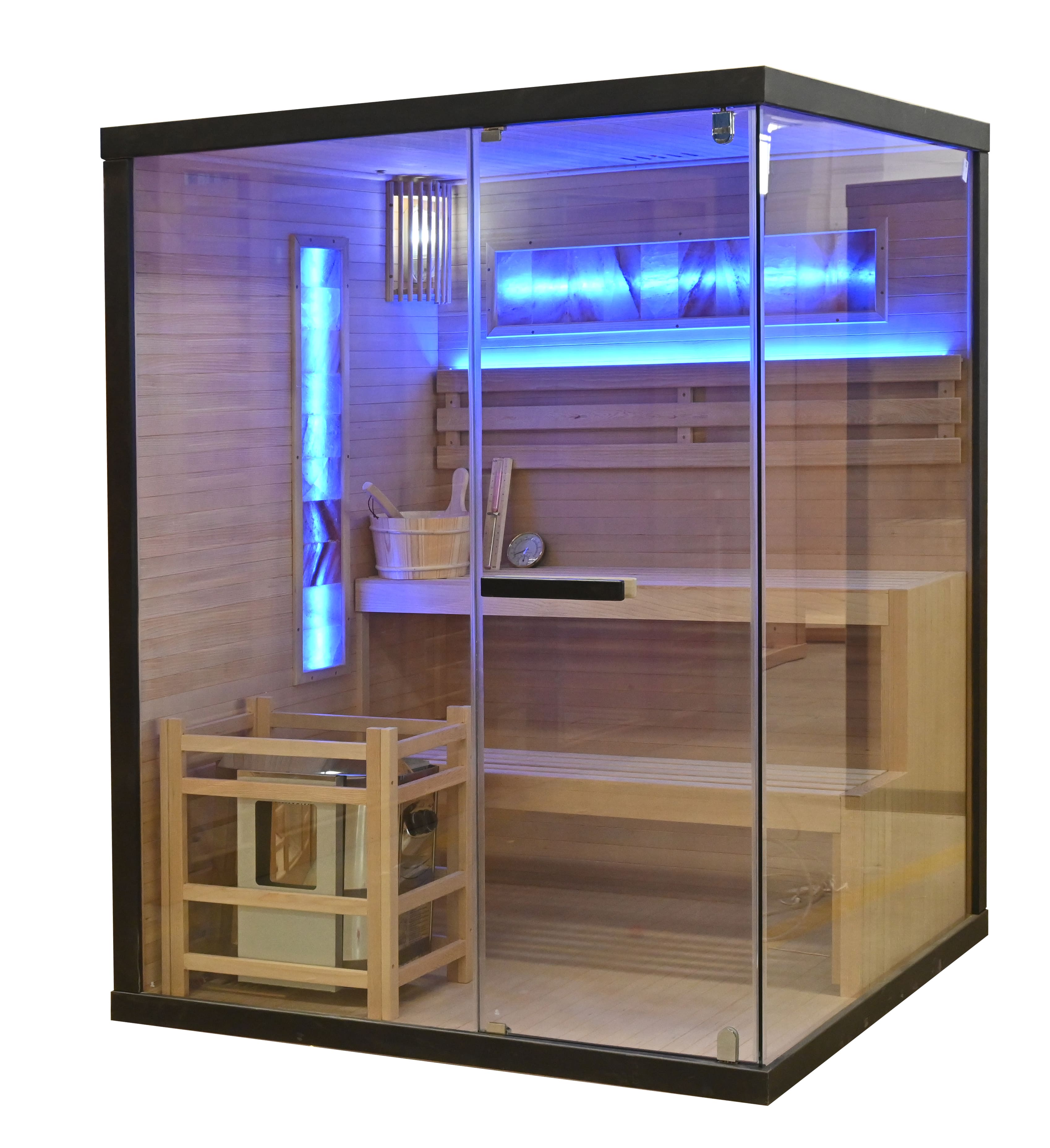 LUXOR 2   Sauna 3  Pers. 150x140x190 cm (Bausatz) - Bild 1