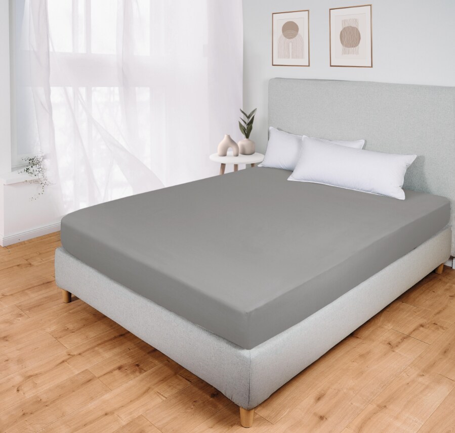 DEKOR Frottee-Spannbettlaken 180-200/200 cm - versch. Ausf&uuml;hrungen- anthrazit - Bild 1