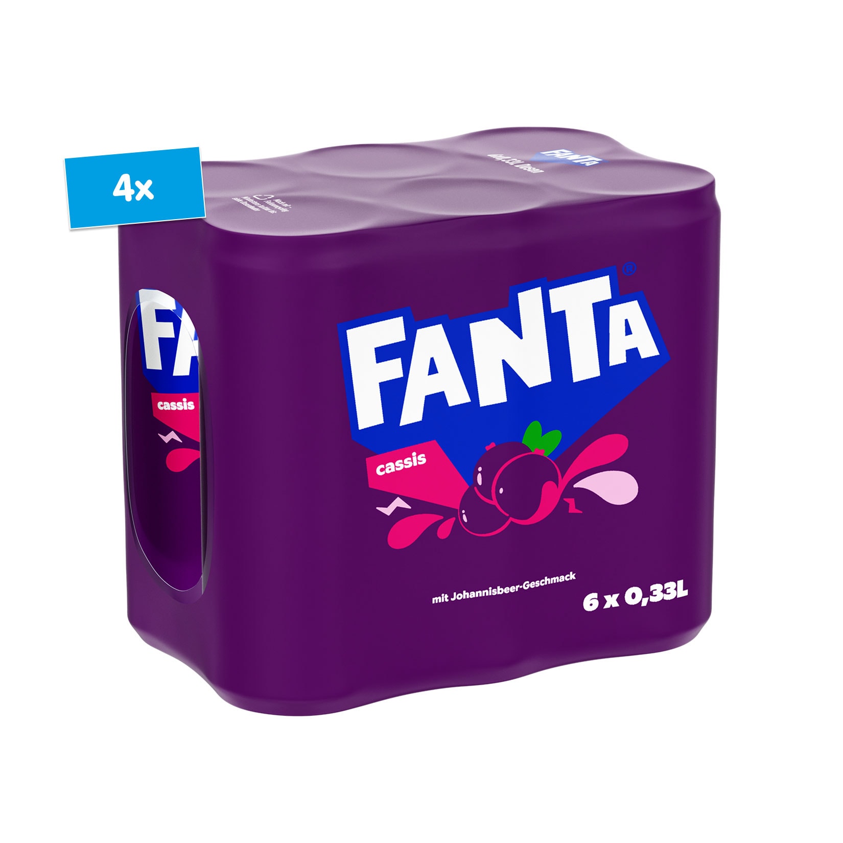 Fanta Cassis 6 x 0,33 Liter Dose, 4er Pack - Bild 1