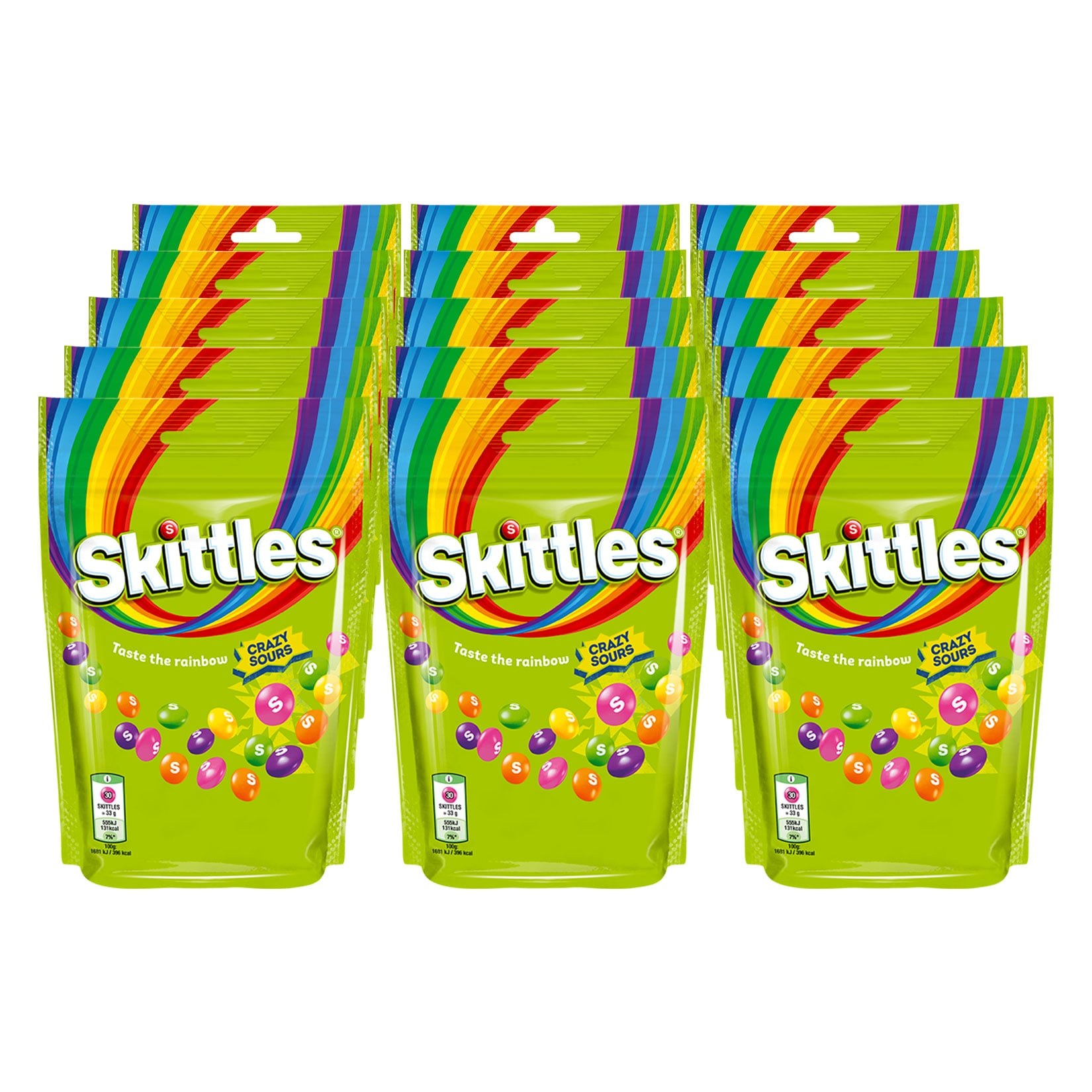 Skittles Crazy Sours 136 g, 15er Pack - Bild 1