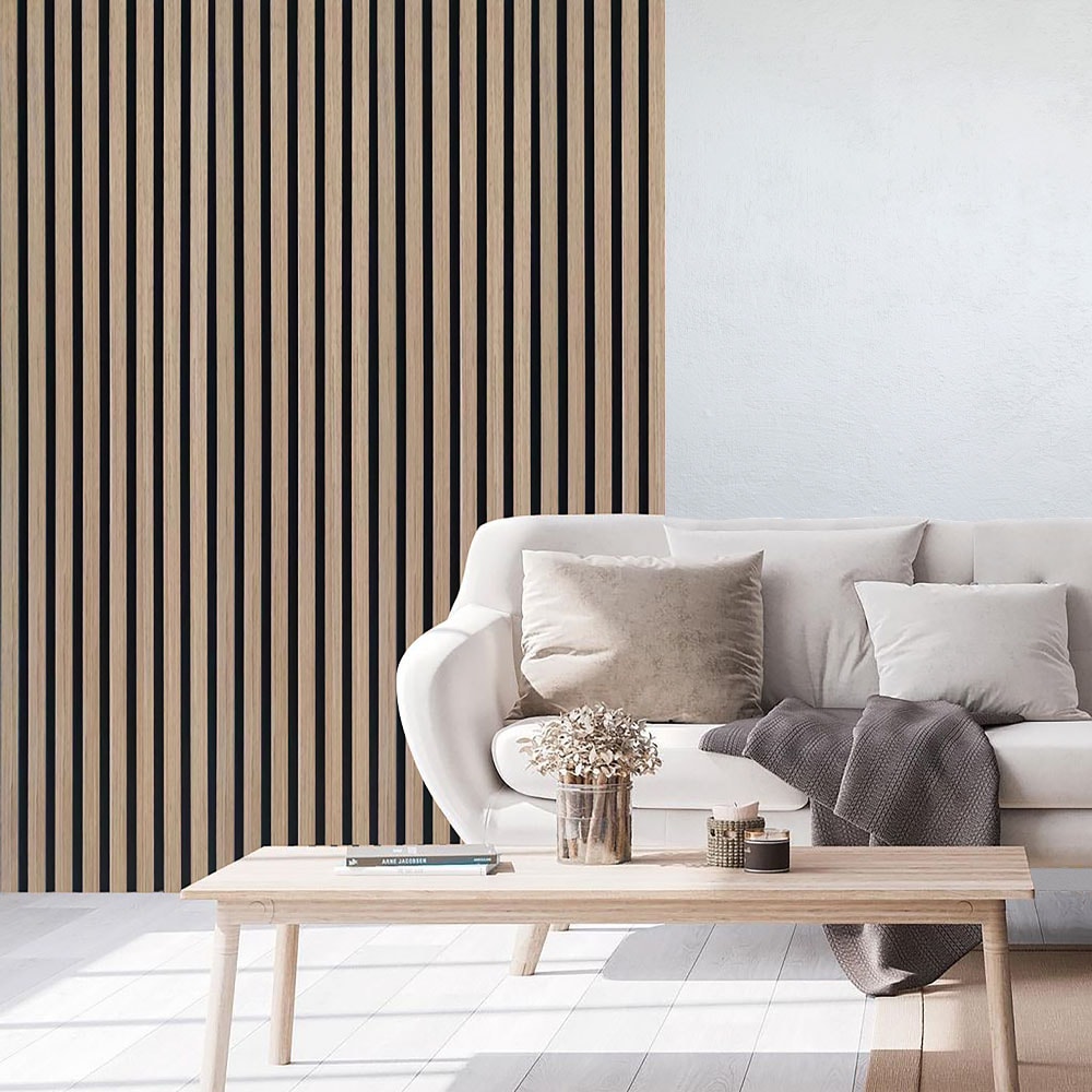 Home Deluxe Akustikpaneel Light Oak SONIC - 240 x 40 cm - Bild 1