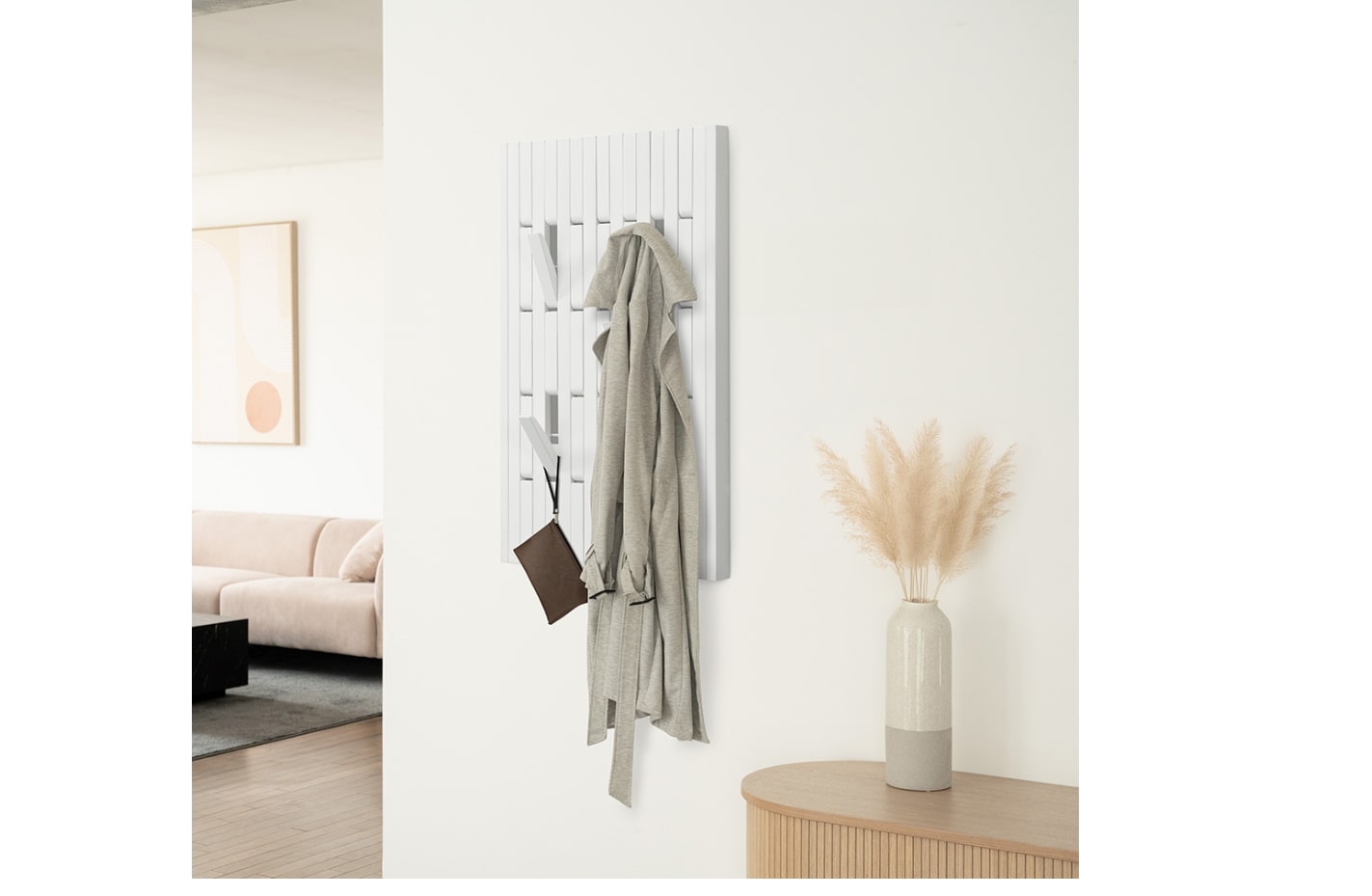 Home Deluxe Gardrobenpaneel Wei&szlig; QUEST - 55 x 4 x 105cm - Bild 1