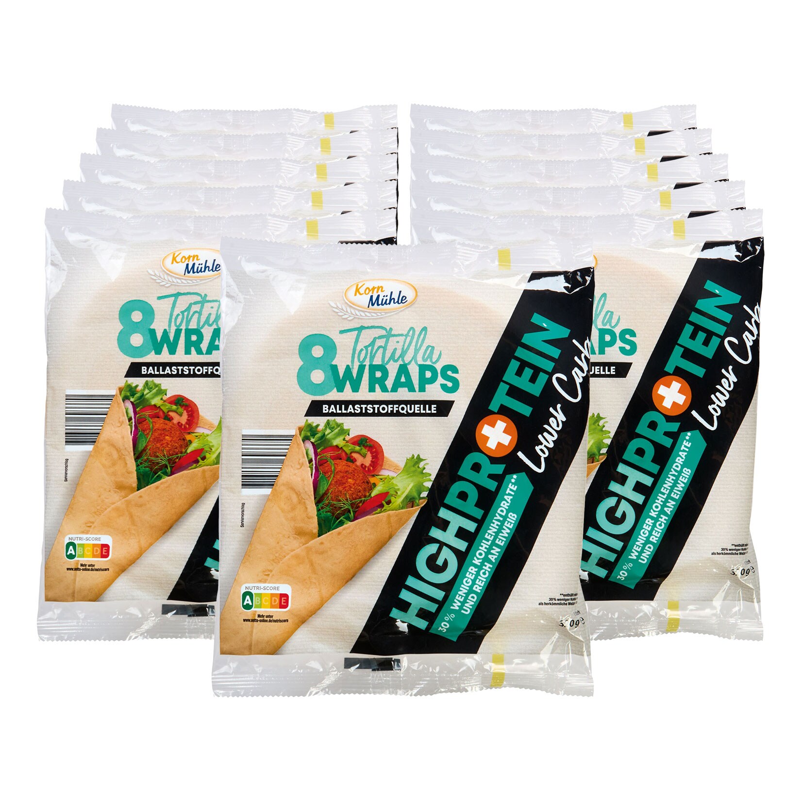Kornmühle Tortilla Wrap High Protein 320 g, 11er Pack | 04316268723978