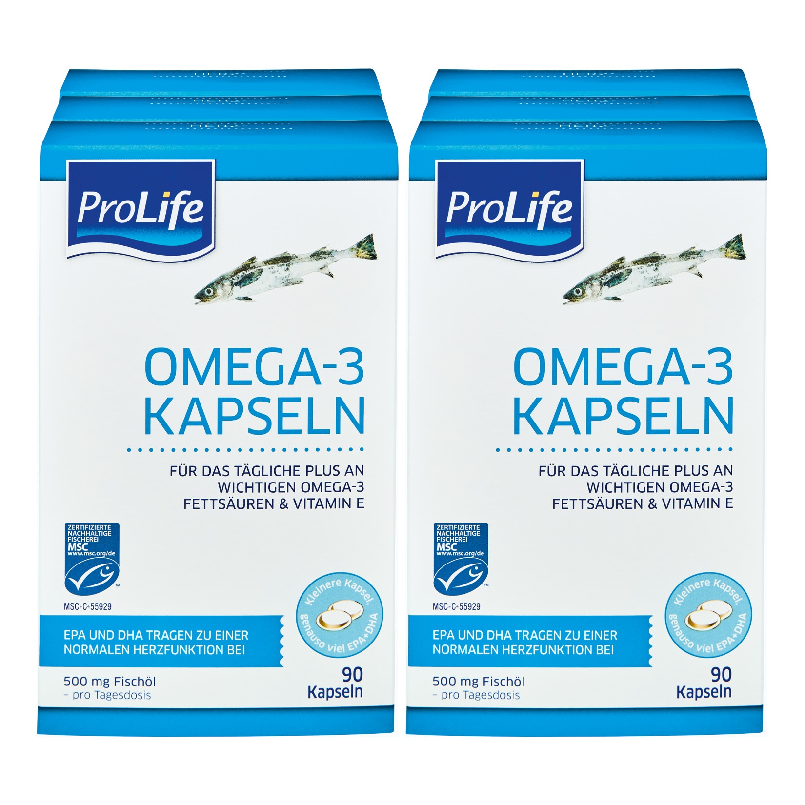 ProLife Omega 3 Kapseln 59,5 g , 6er Pack - Bild 1