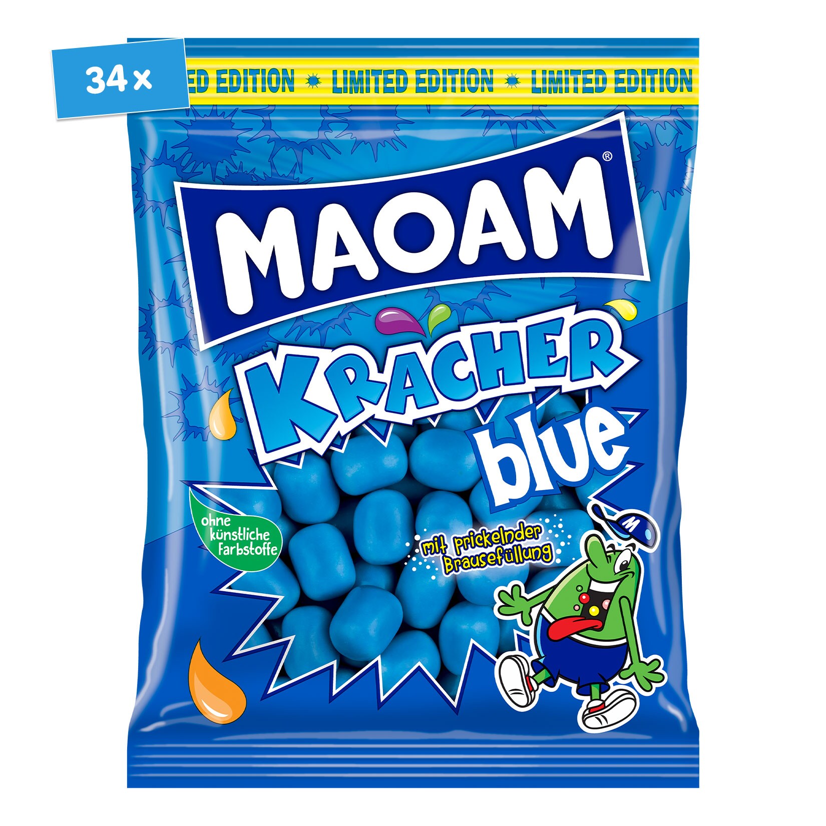 Maoam Kracher Blue 200g, 34er Pack - Bild 1