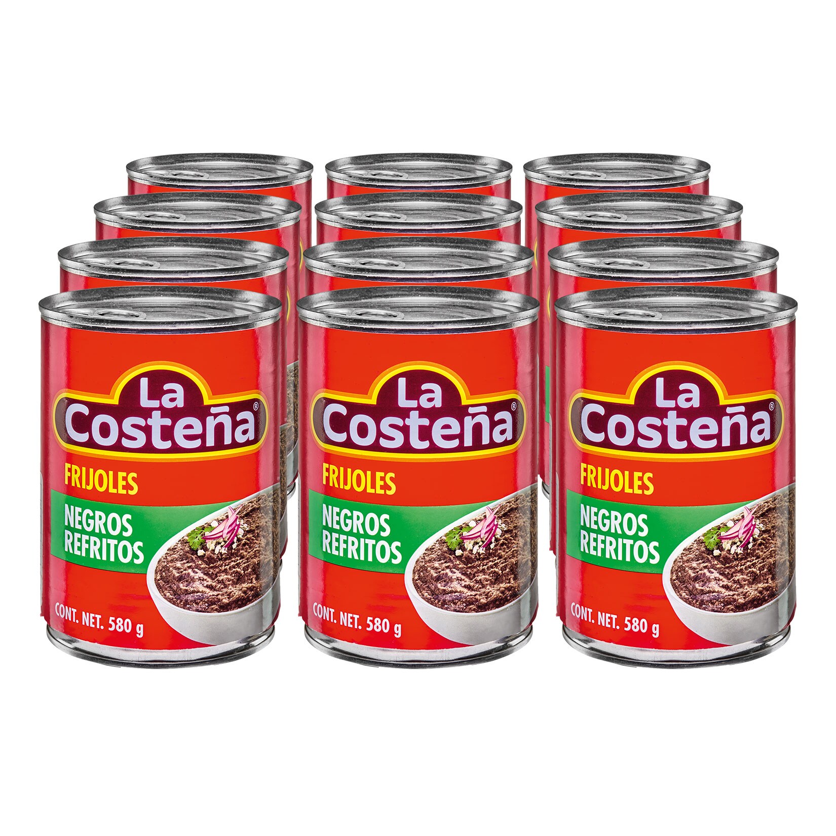 La Costena Bohnenmus schwarz 580 g, 12er Pack | 04260099739267