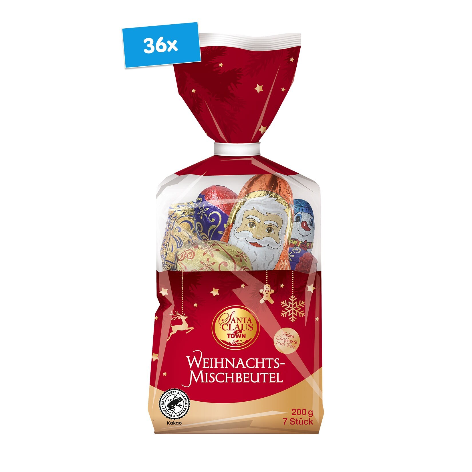 Santa Clause in Town Weihnachtsmischbeutel 200 g, 36er Pack - Bild 1