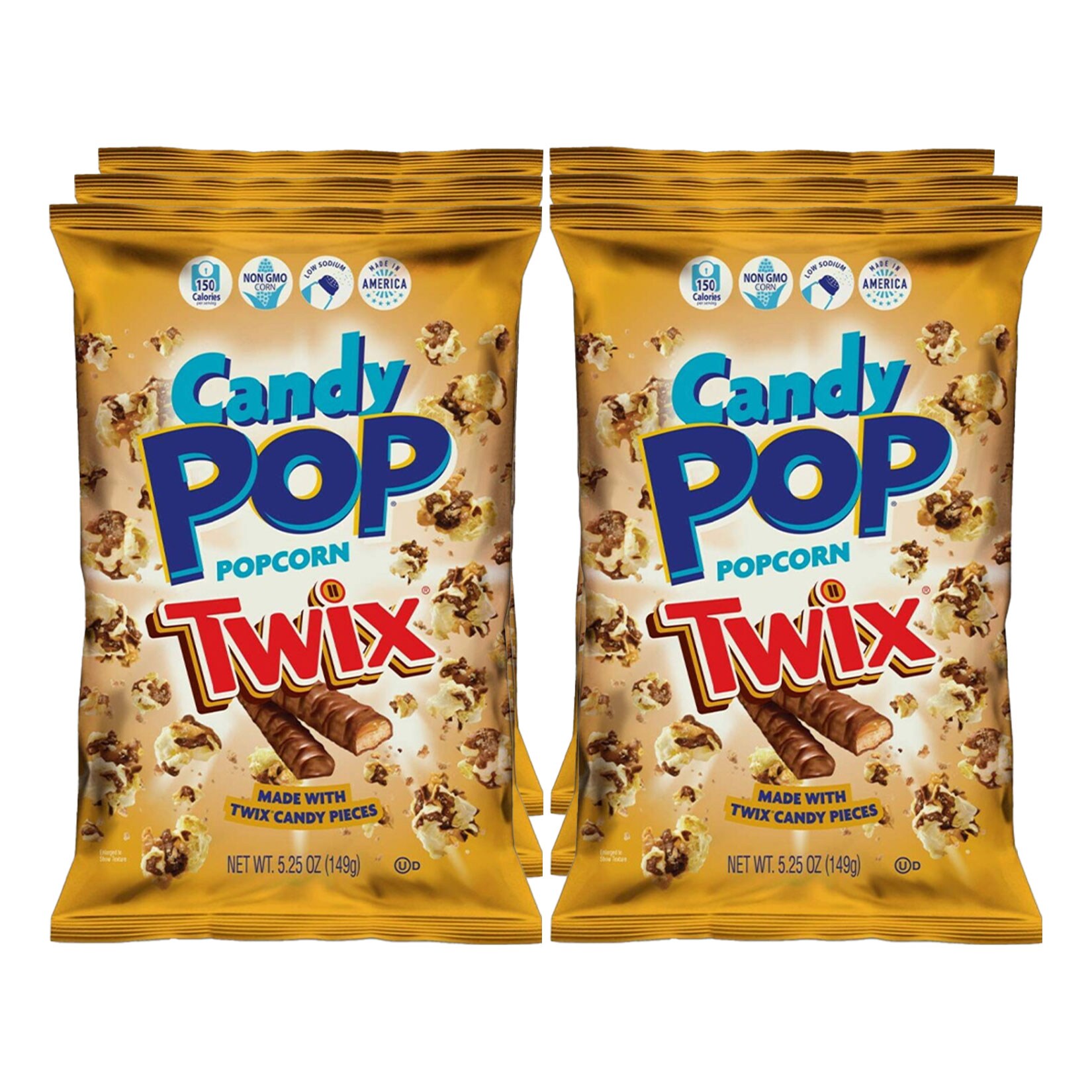 Candy Pop Popcorn Twix 149 g, 6er Pack | 04262464680242