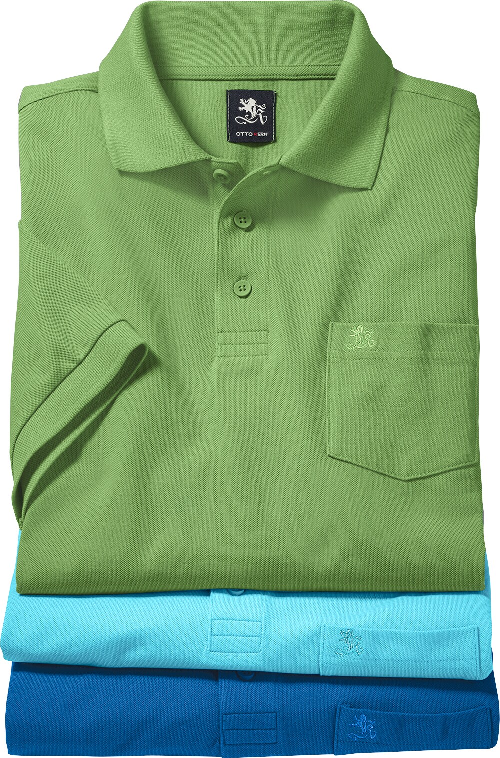 Otto Kern 3er Pack Herren Poloshirts Regular-Fit