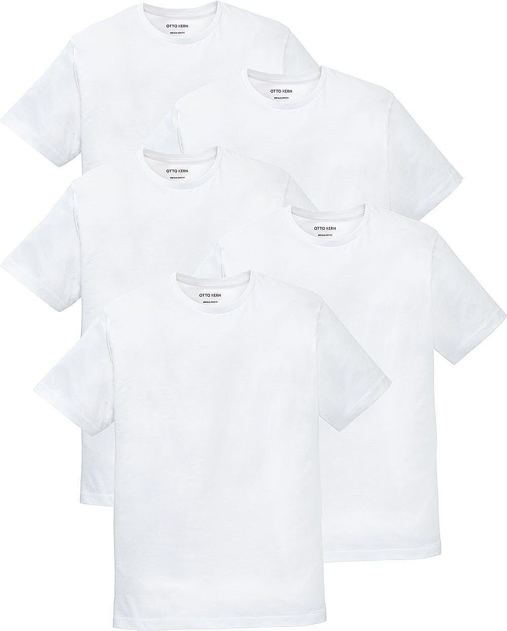 Otto Kern 5er Pack Herren T-Shirts Rundhals, 100% Baumwolle