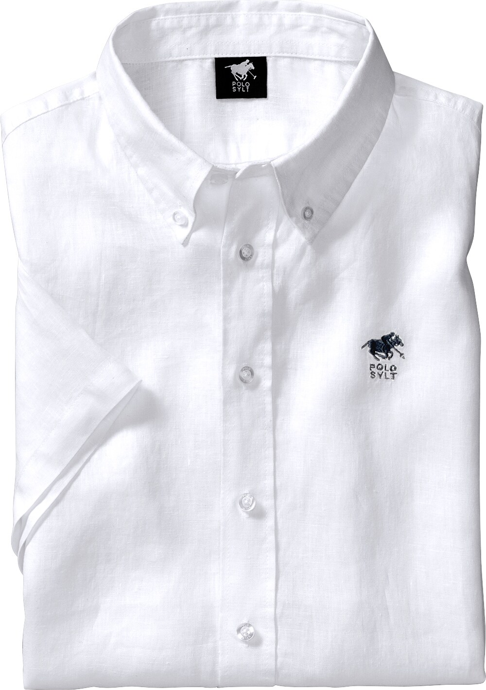 POLO SYLT Herren Baumwoll-Leinen-Mix Hemd kurzarm