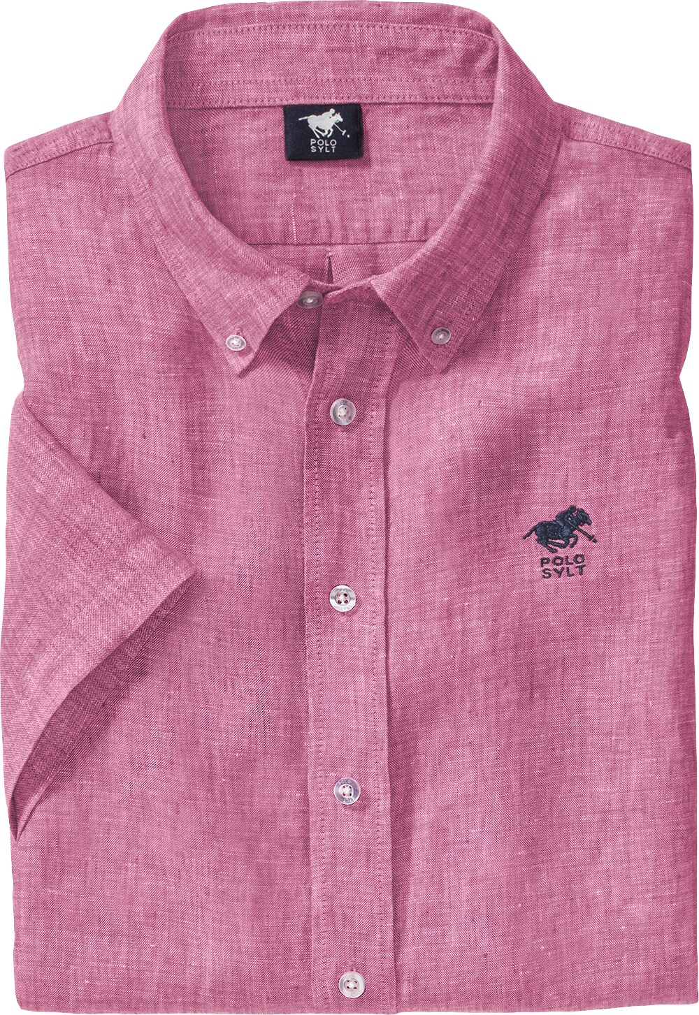 POLO SYLT Herren Baumwoll-Leinen-Mix Hemd kurzarm